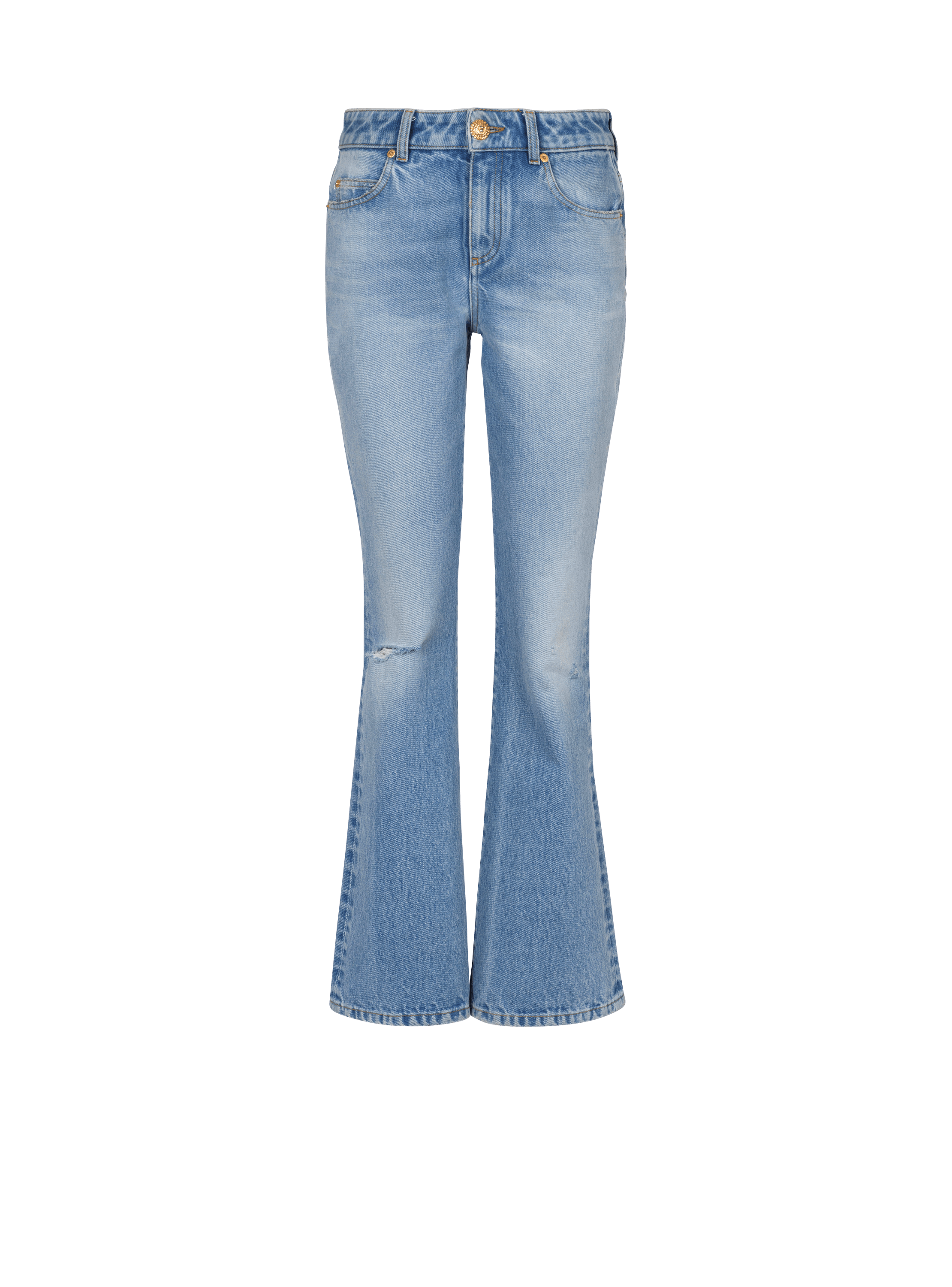 Flared denim jeans