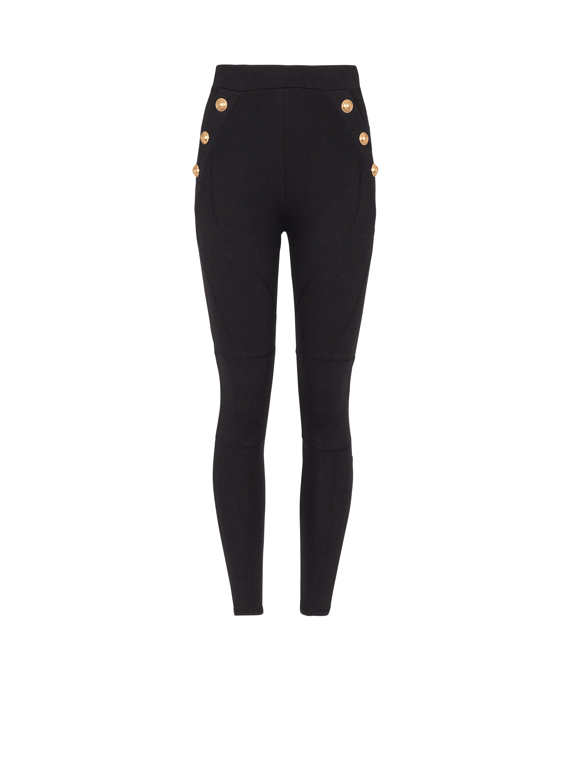 Jersey leggings with 6 buttons