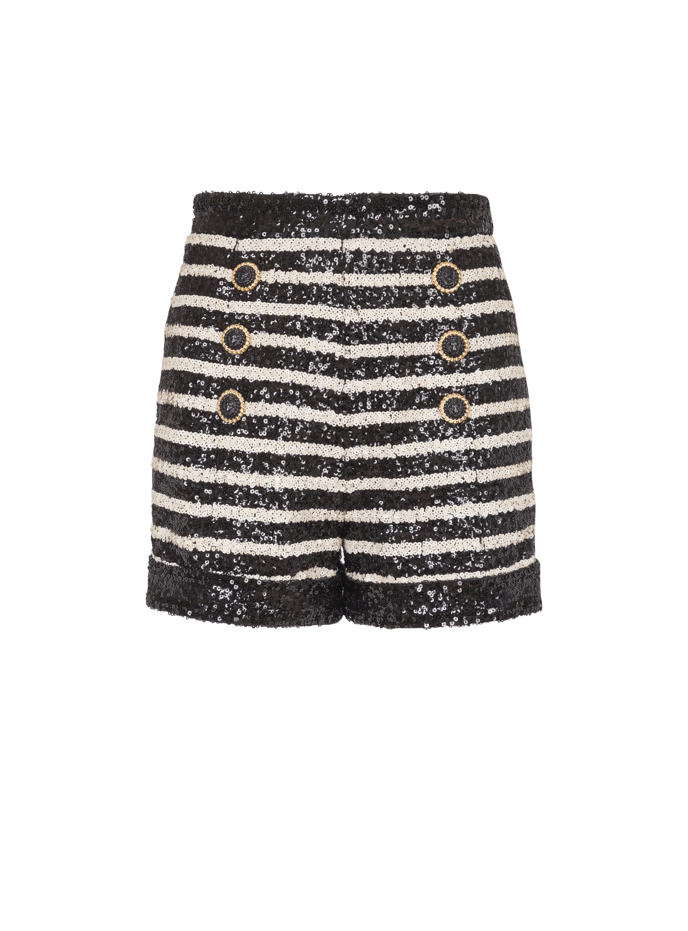 Shorts a rayas con 6 botones