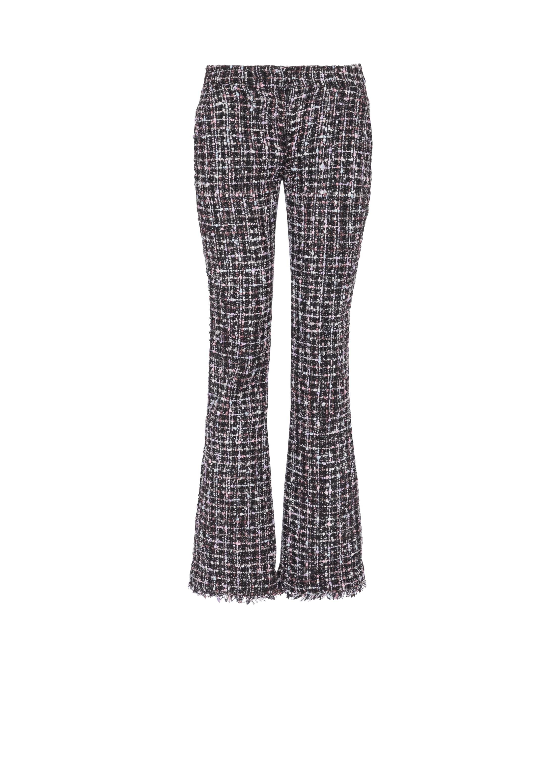 Pantalon flare en tweed