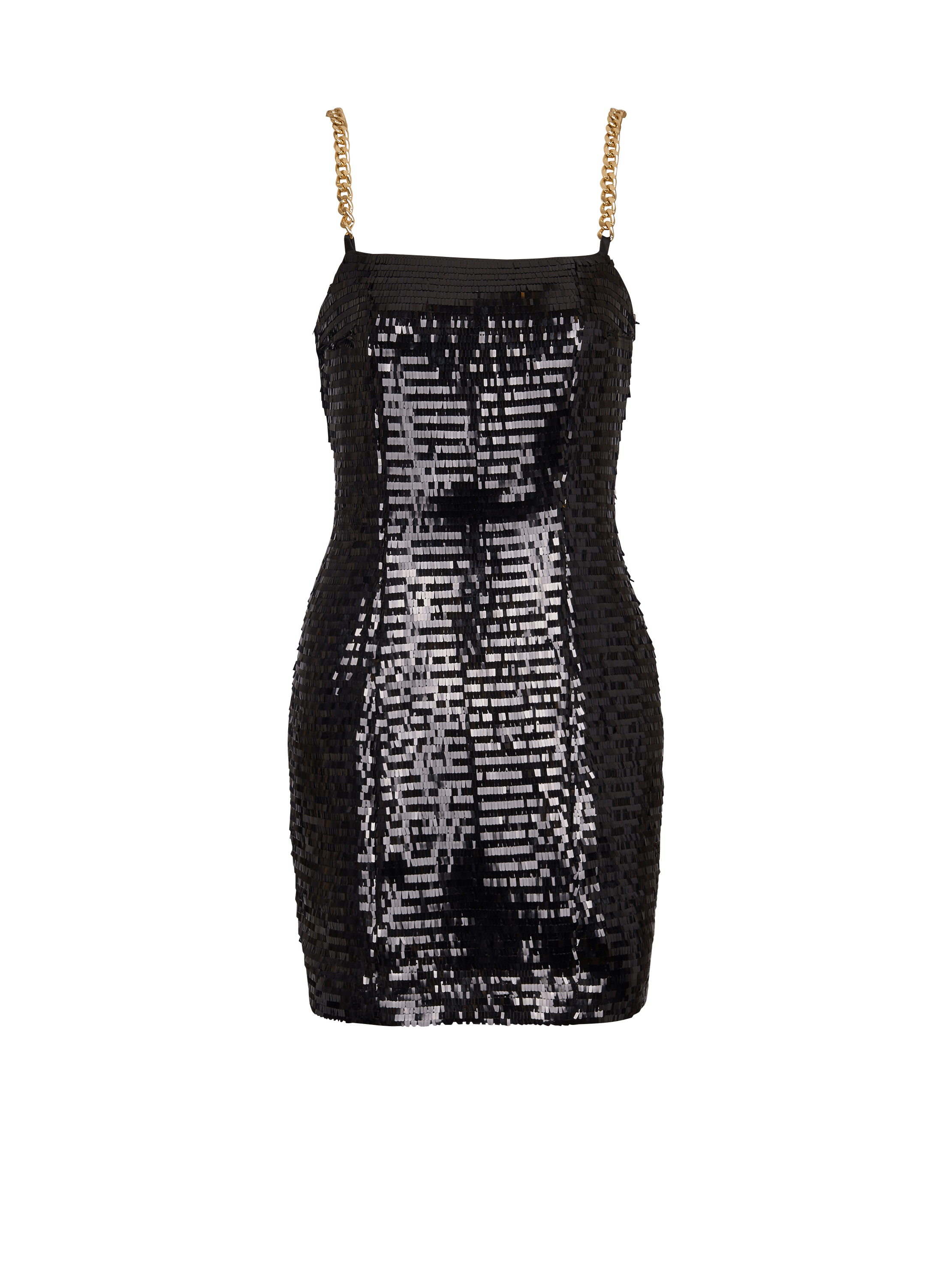 Balmain black sequin dress best sale