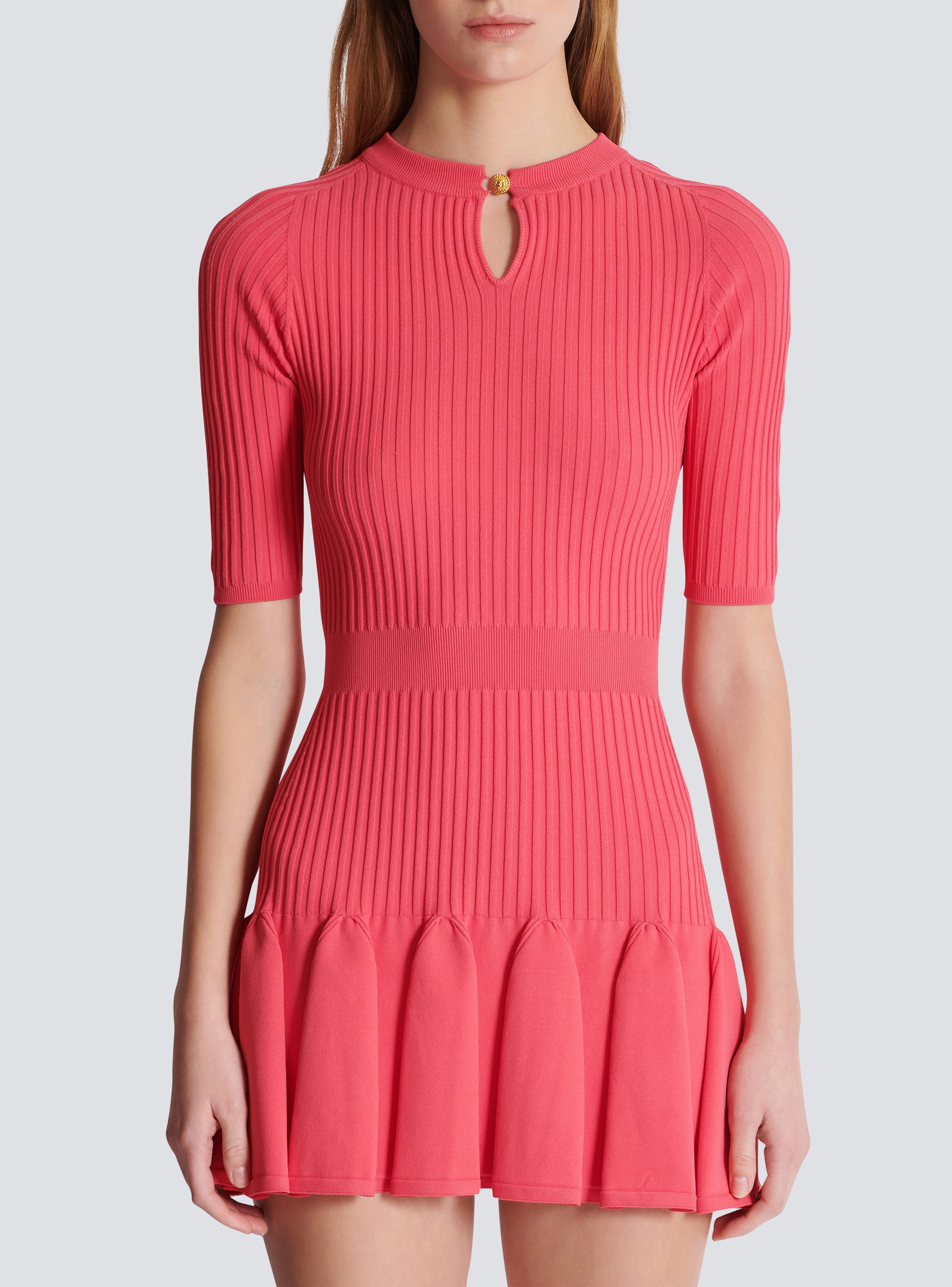 Flared knit dress