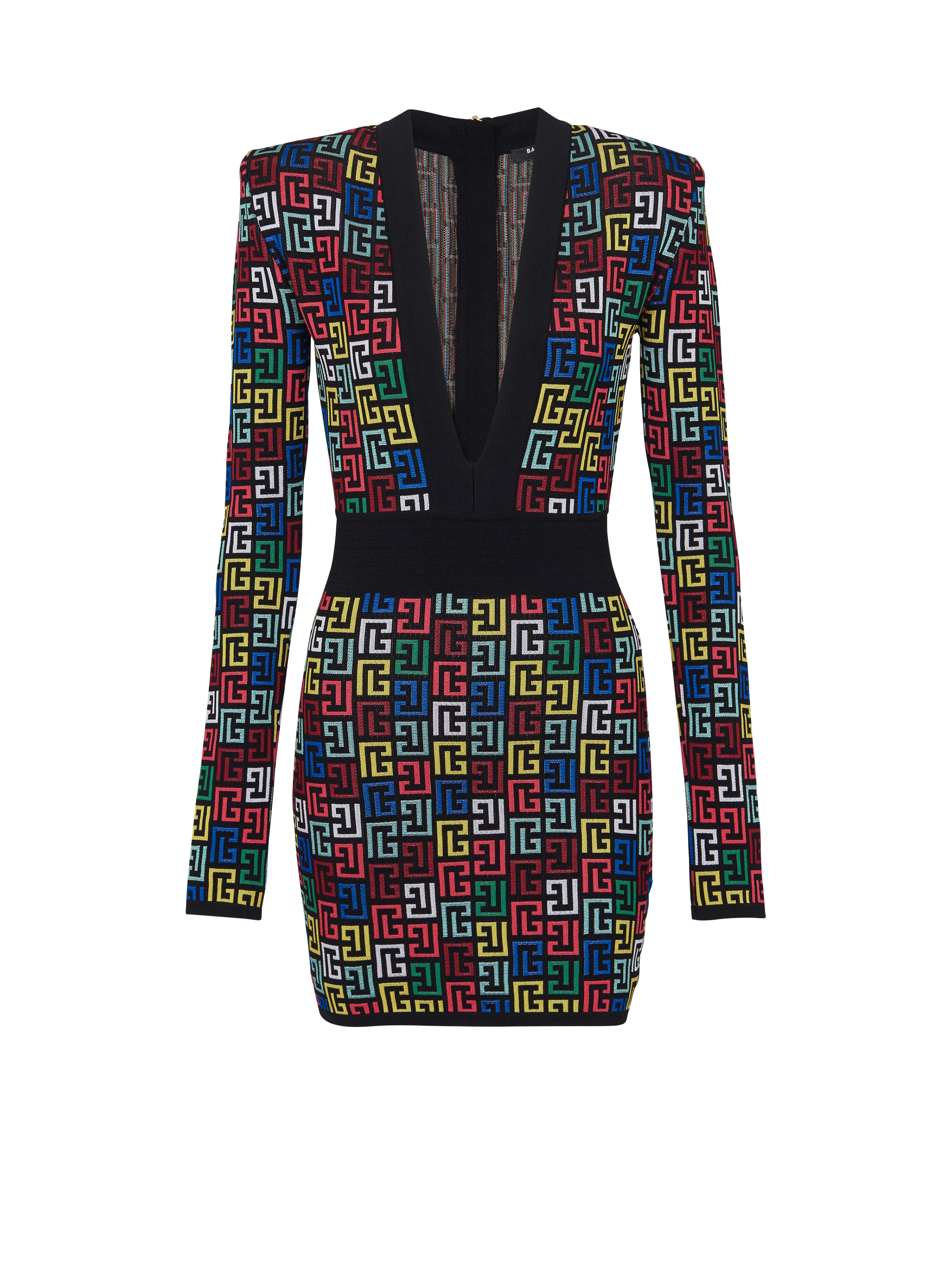 Pop monogram knit dress multicolor Women BALMAIN