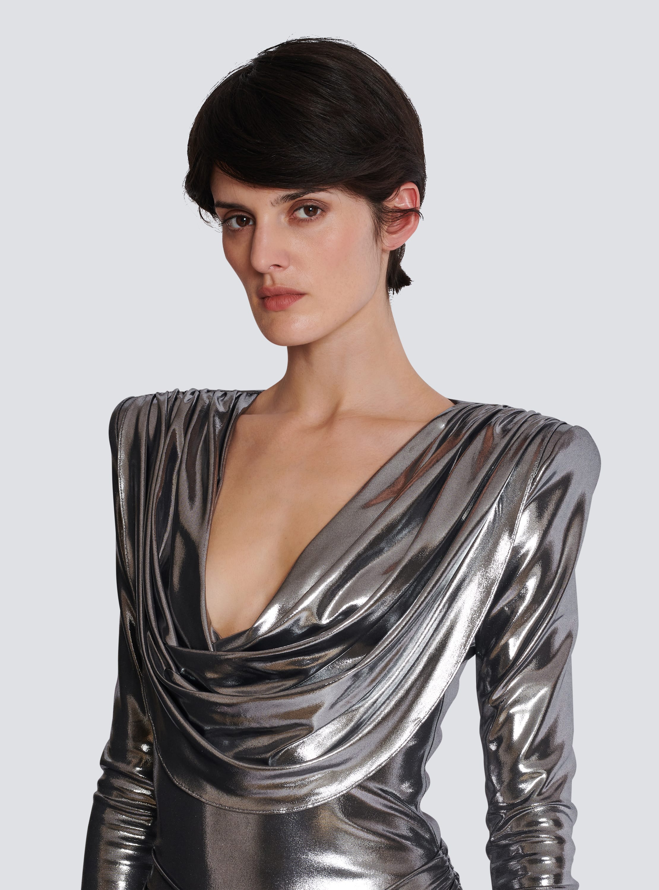 Balmain metallic dress hotsell