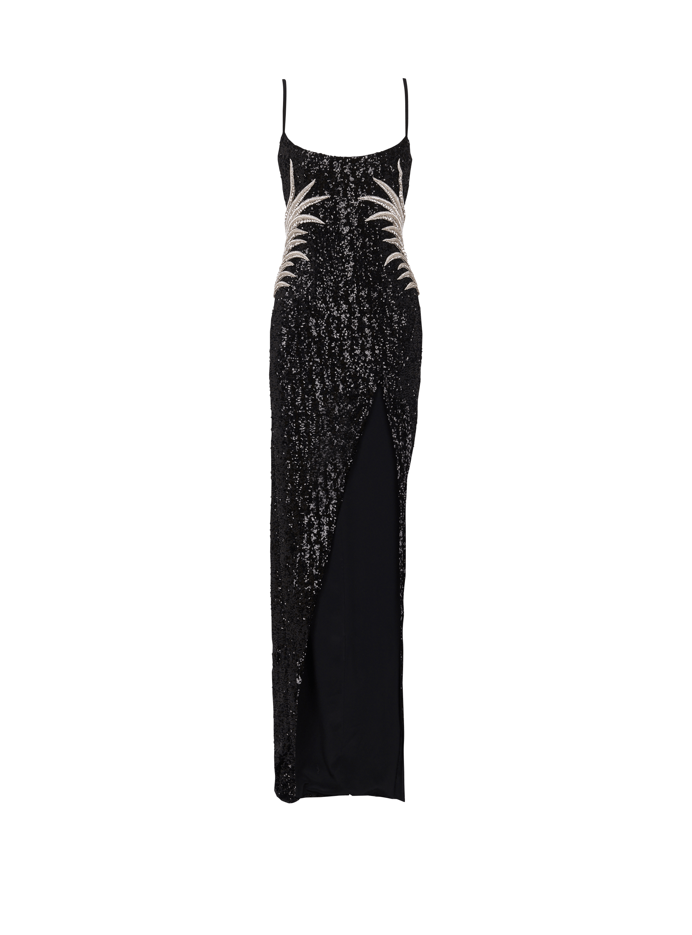 Robe longue en sequins brodés Palmier