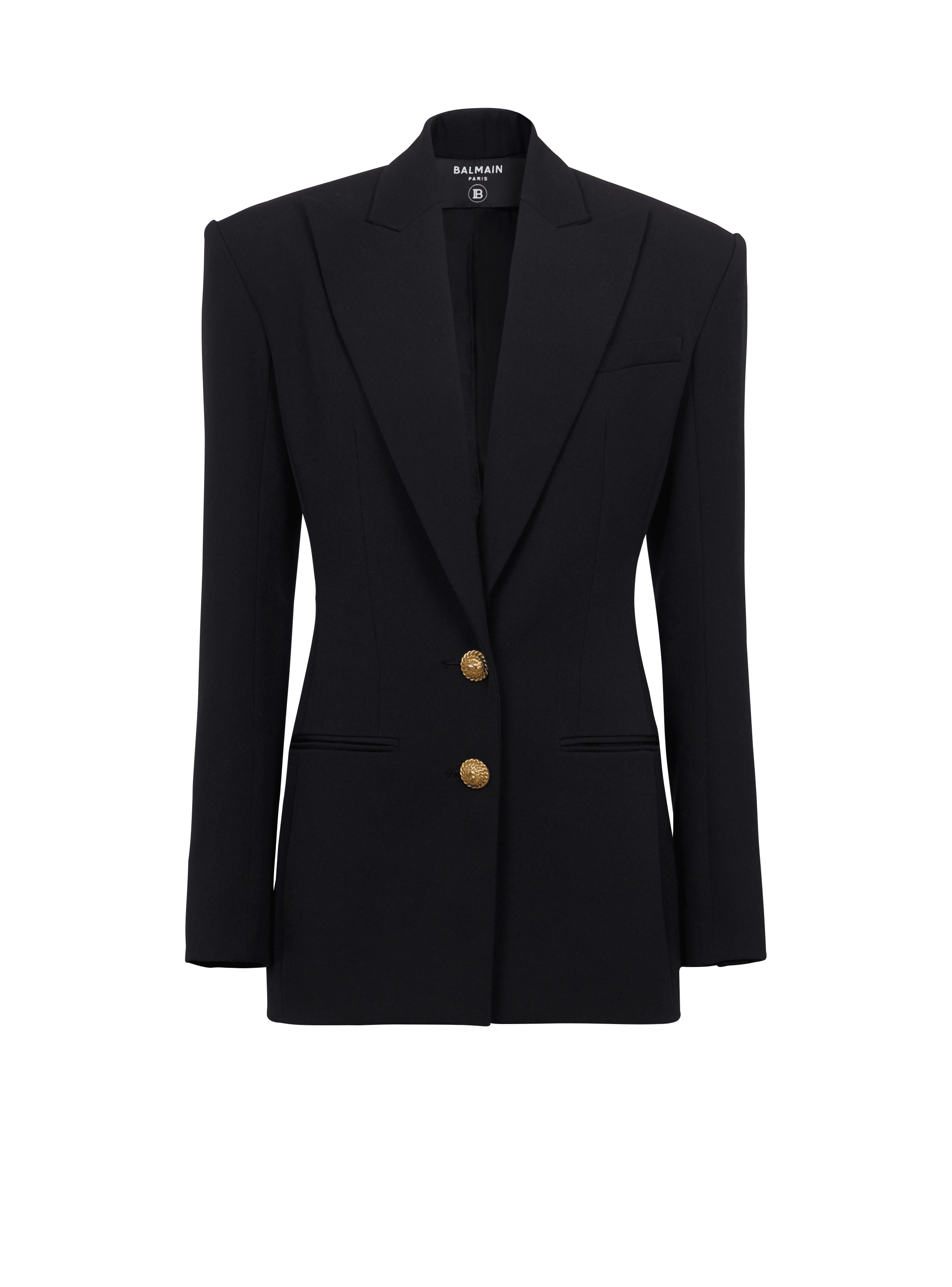 2-button cinched-waist jacket