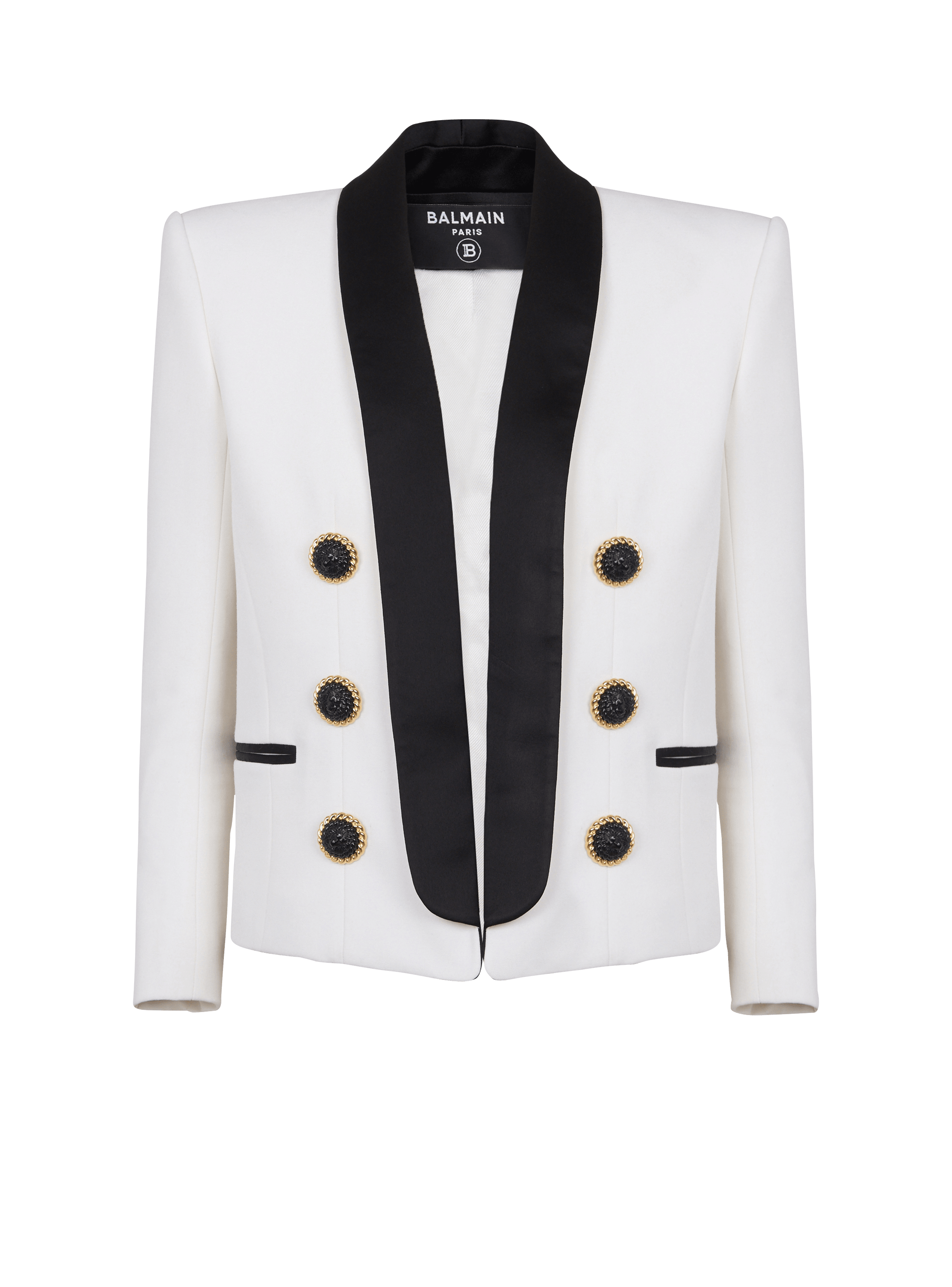 Two tone edge to edge jacket with 6 buttons Women BALMAIN