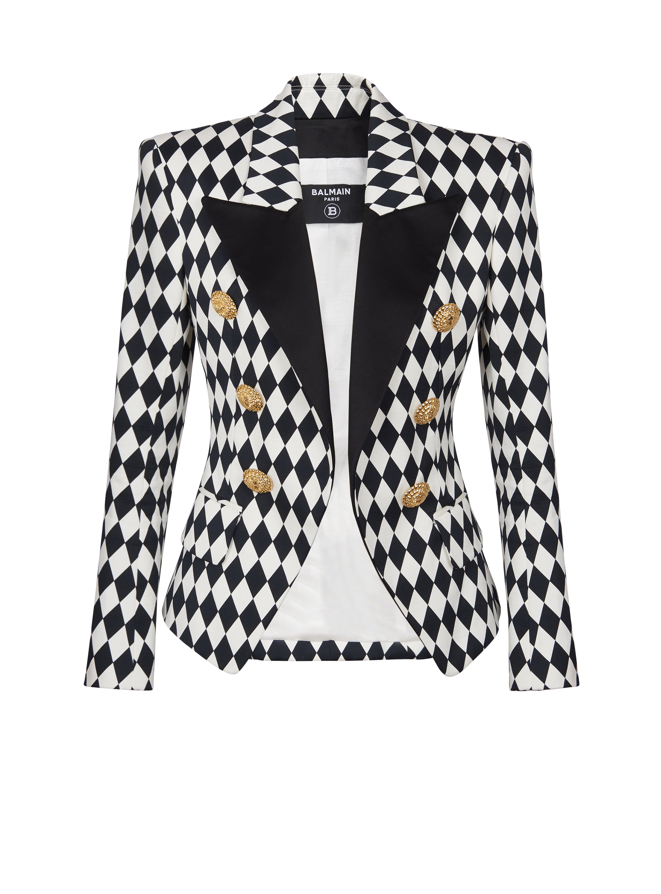 6-button Diamond crepe jacket