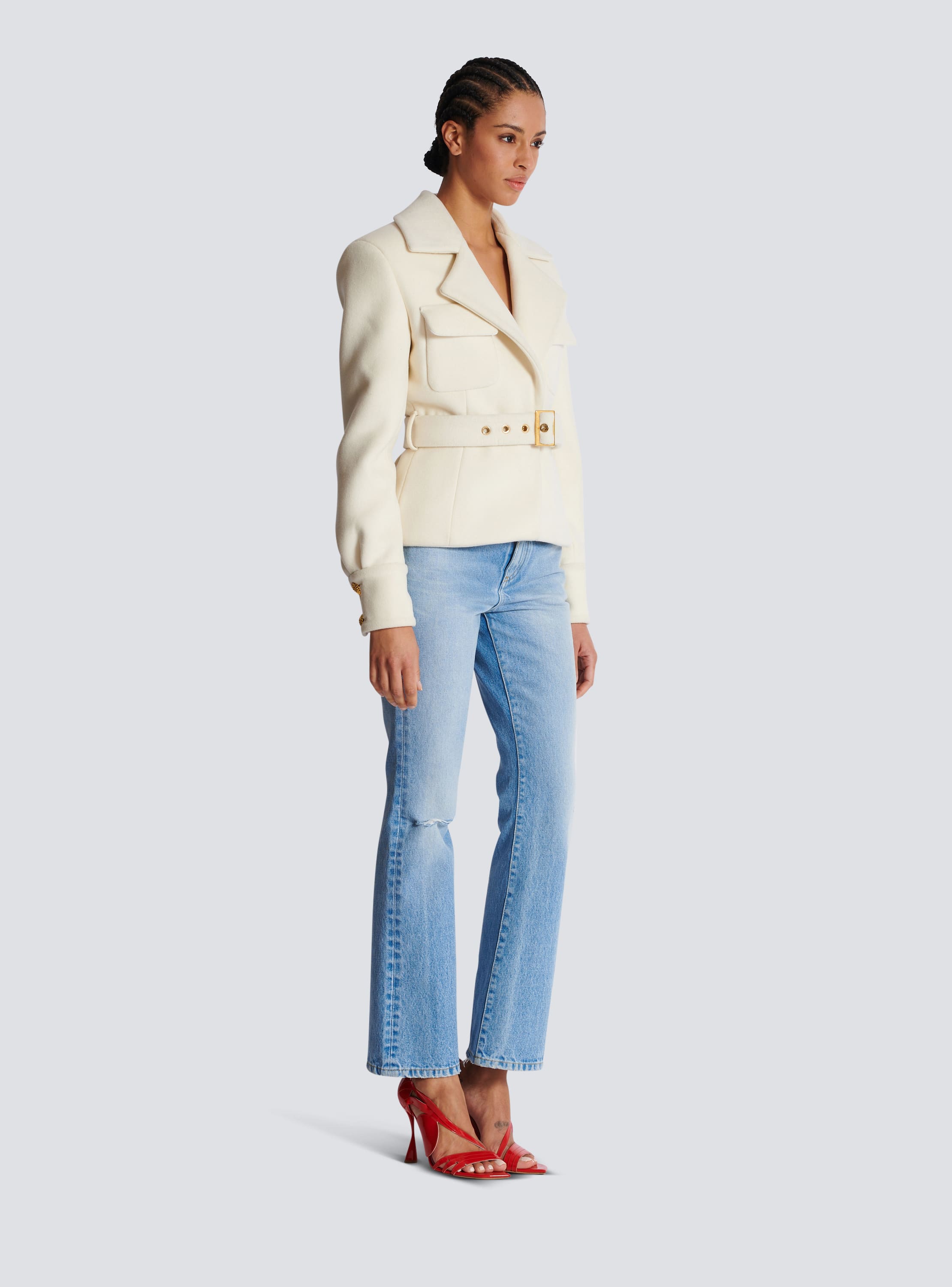 Balmain belted blazer hotsell