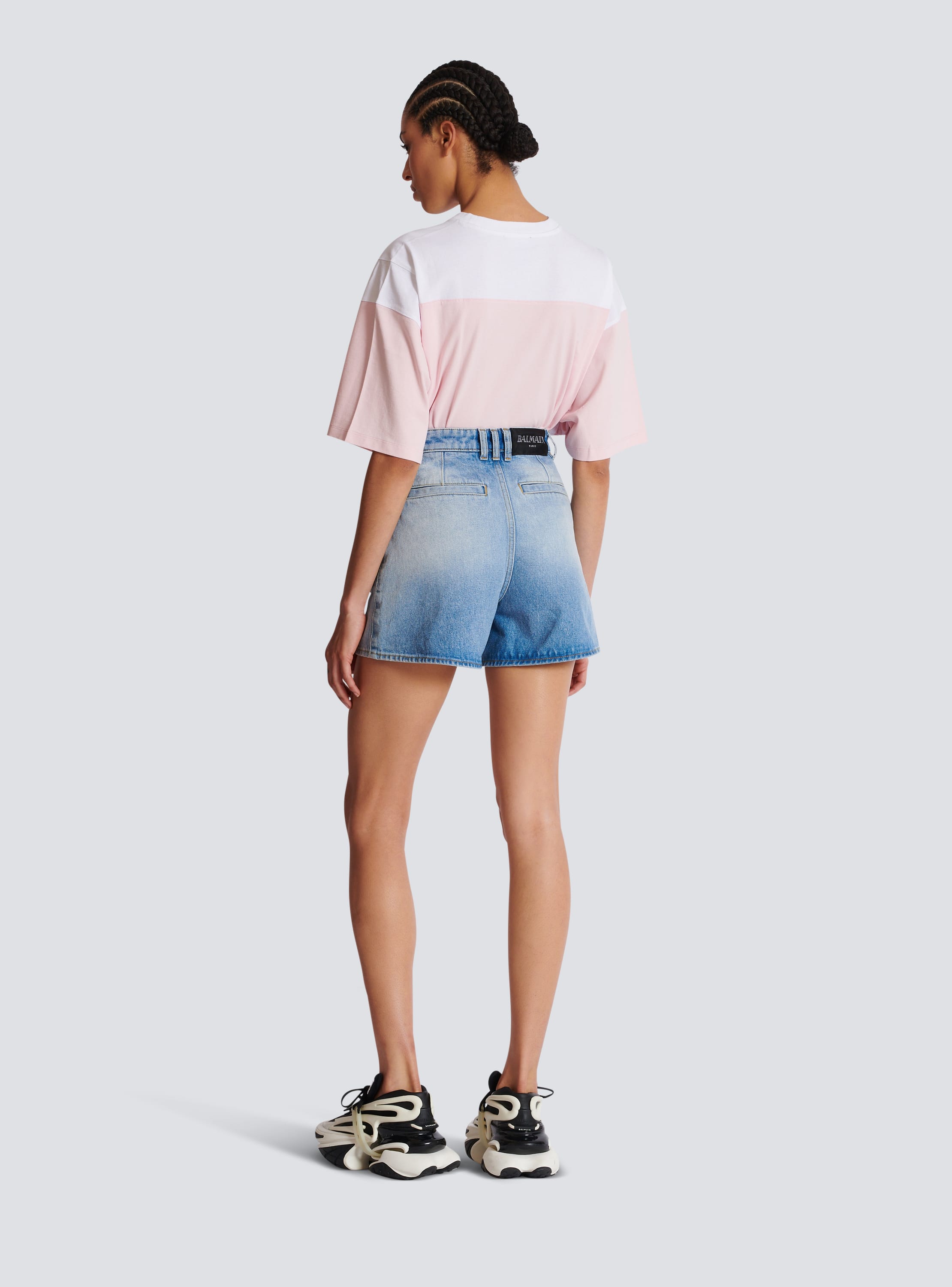 Denim shorts with buttons