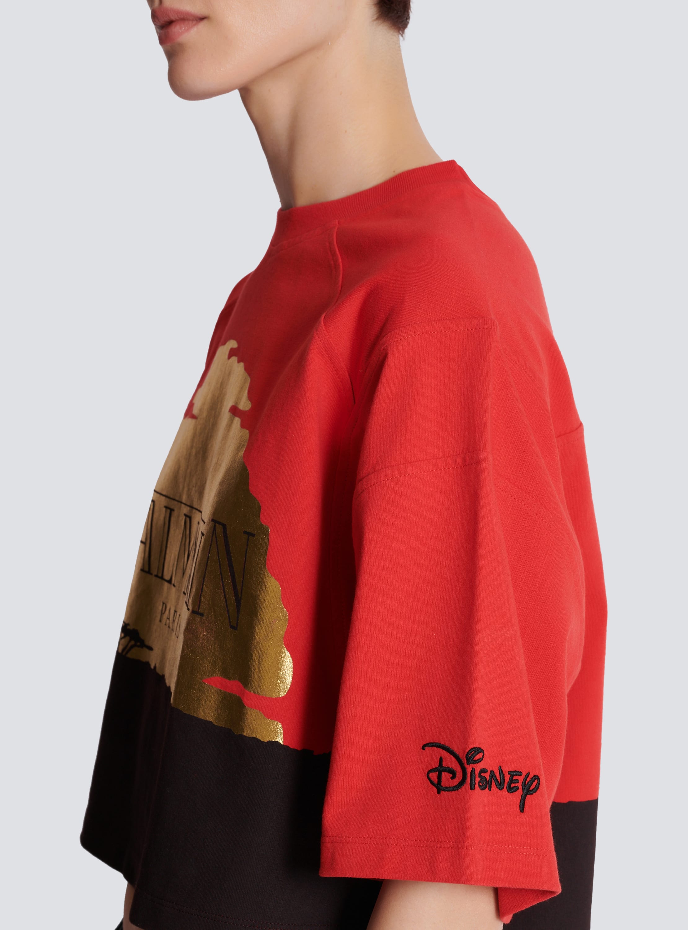 Disney x Balmain El Rey Leon Camiseta corta con estampado Sunset
