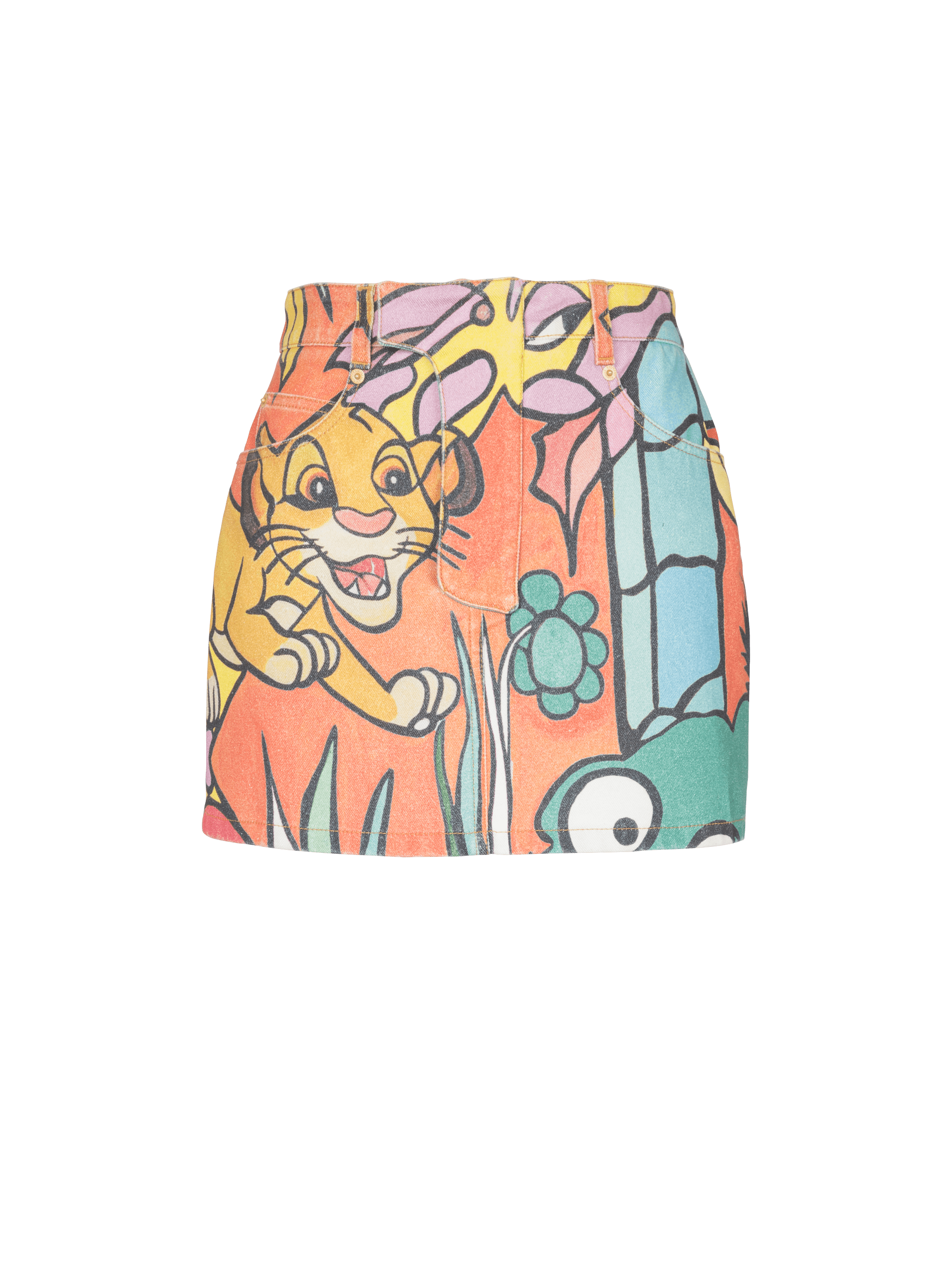 Disney x Balmain: The Lion King - Skirt with Enfant Précoce print