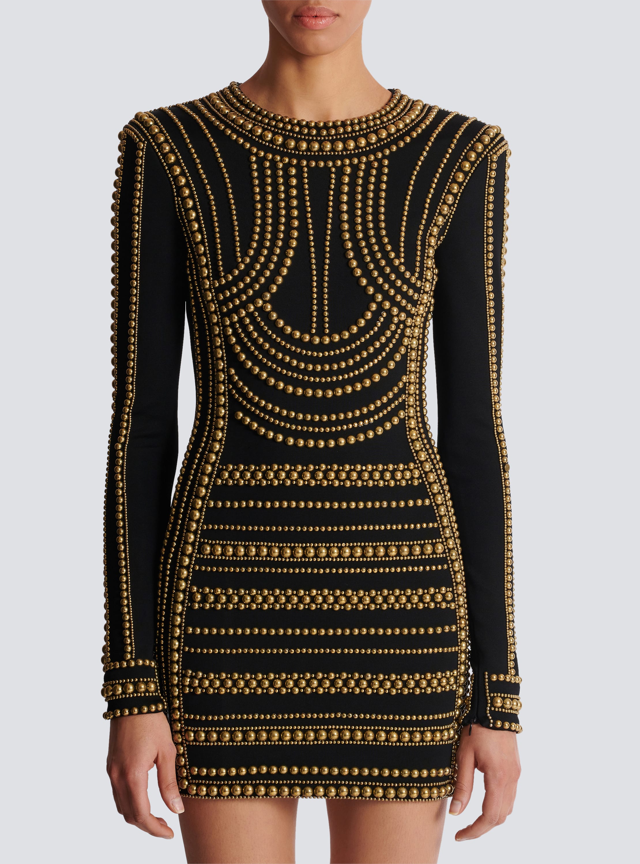 Balmain embroidered mini dress best sale