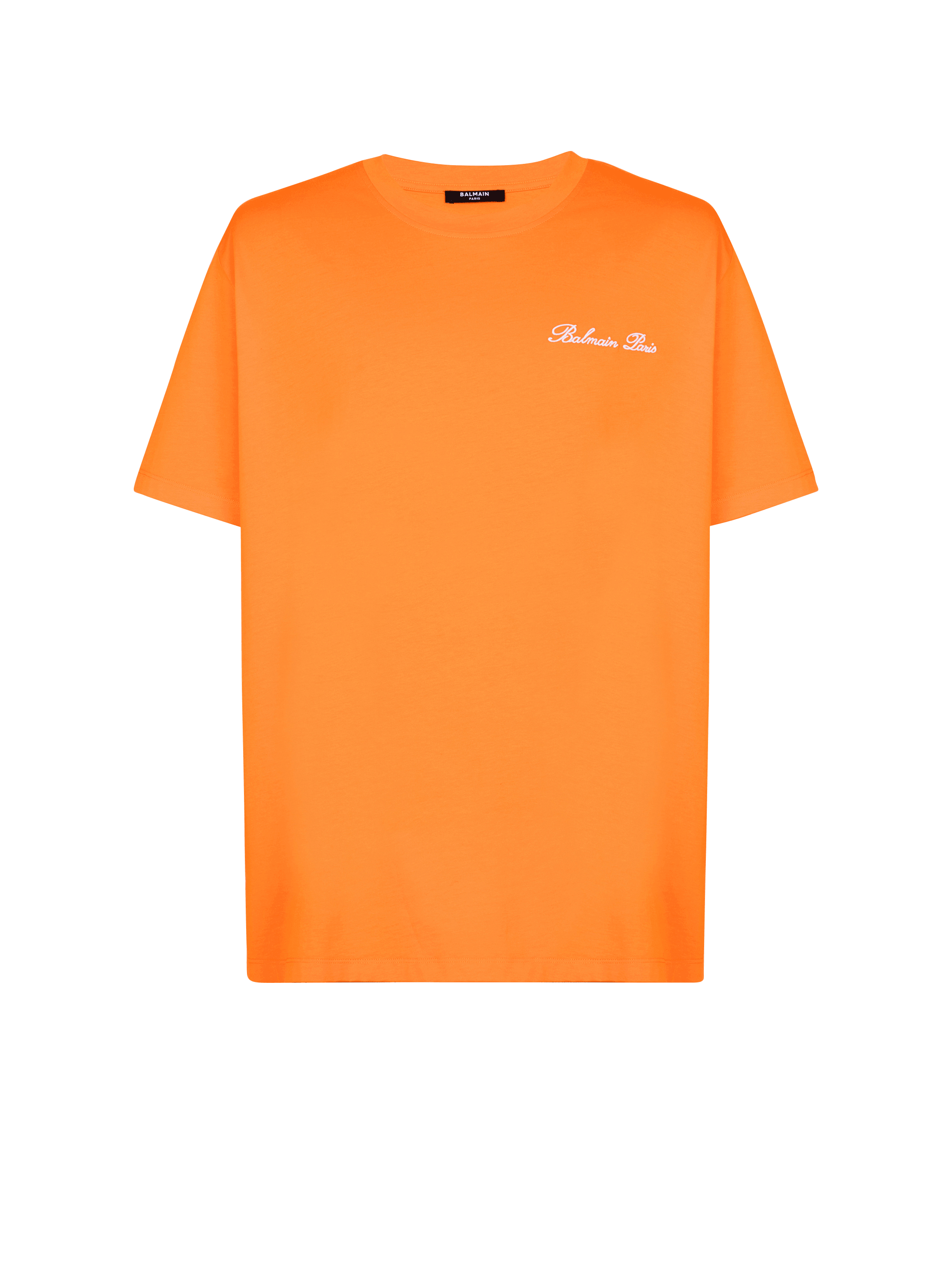 Weites T-Shirt mit Balmain Signature-Stickerei