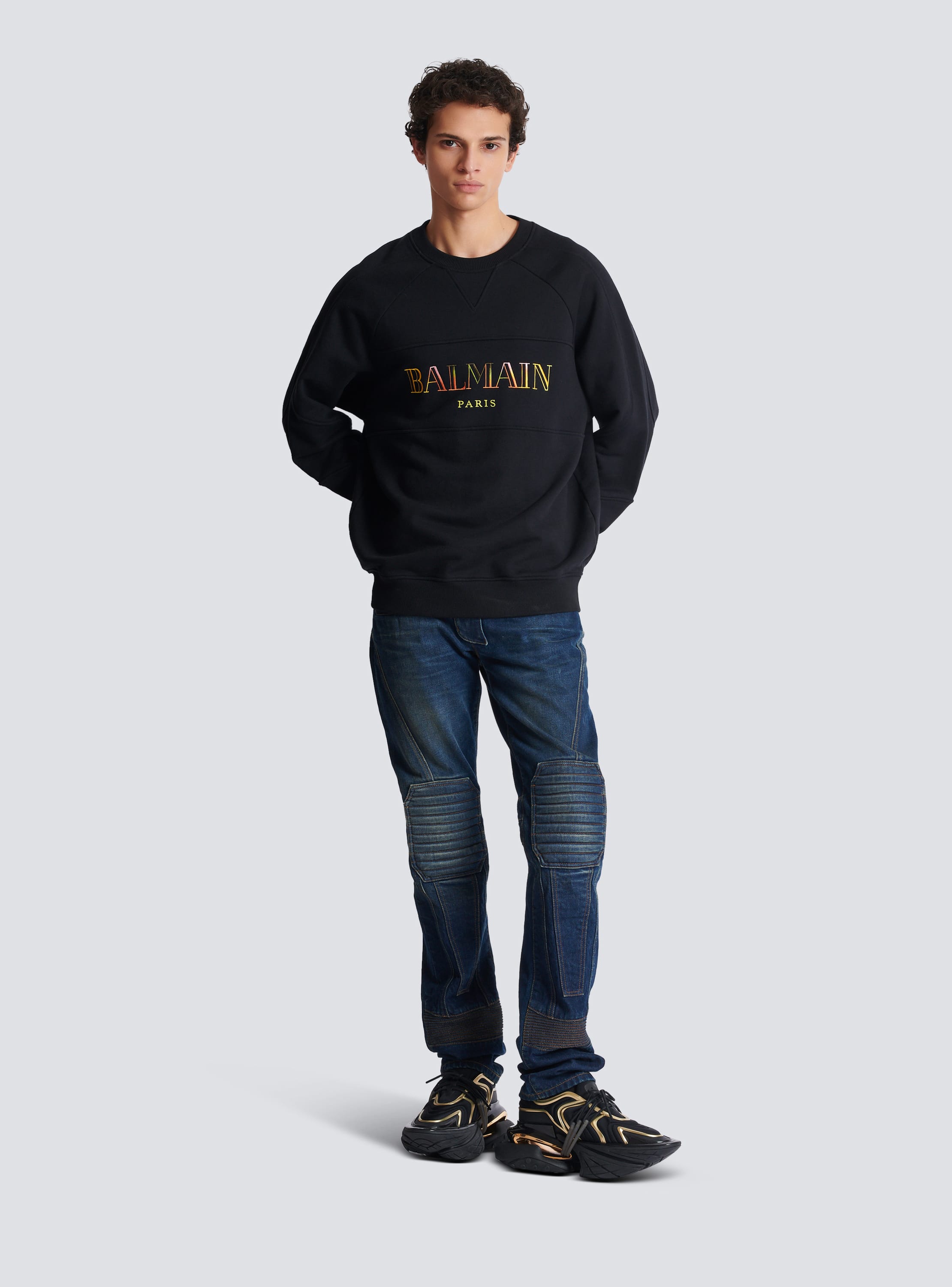 Vintage Balmain embroidered oversized sweatshirt