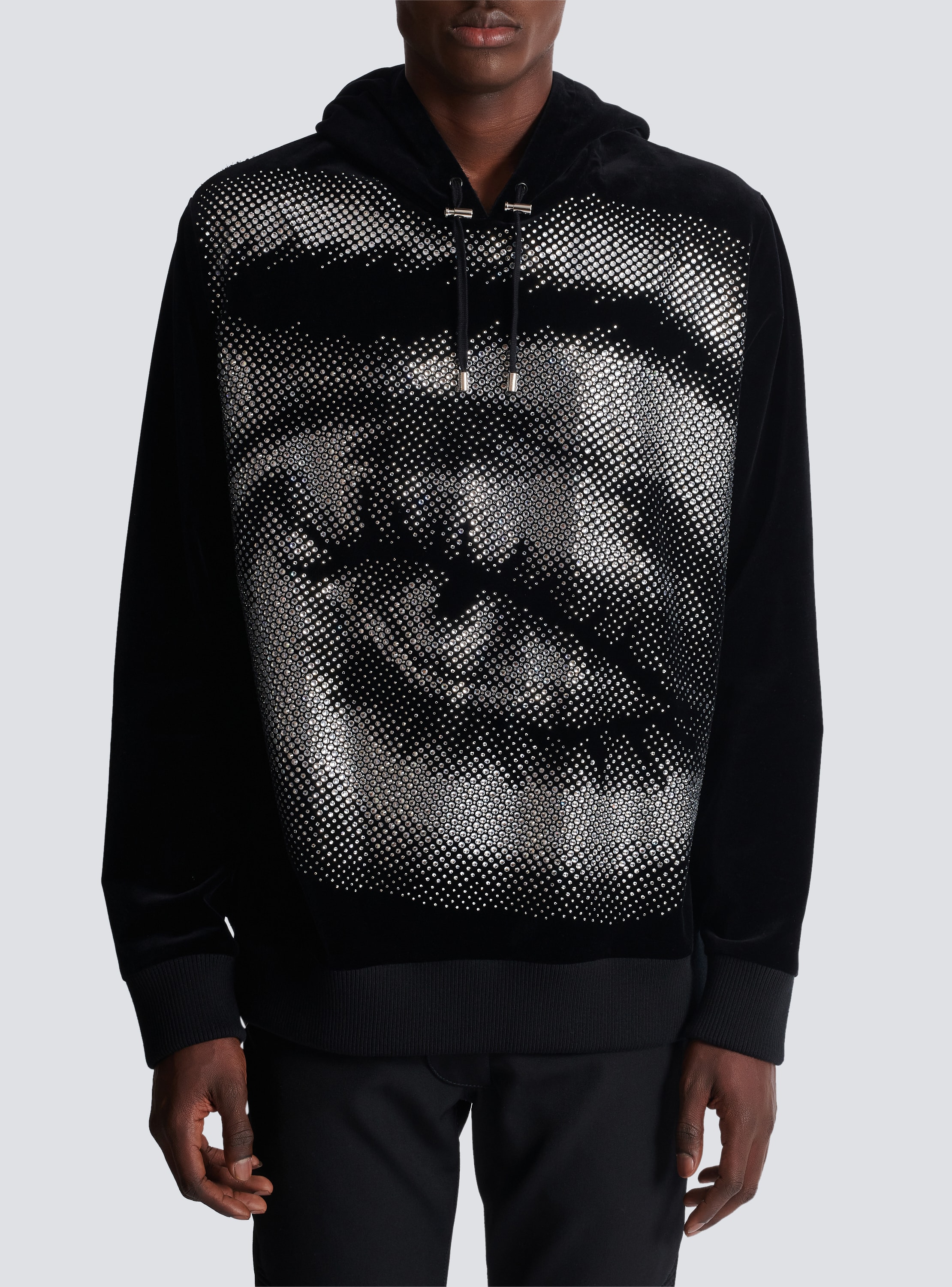 Balmain velvet sweatshirt online