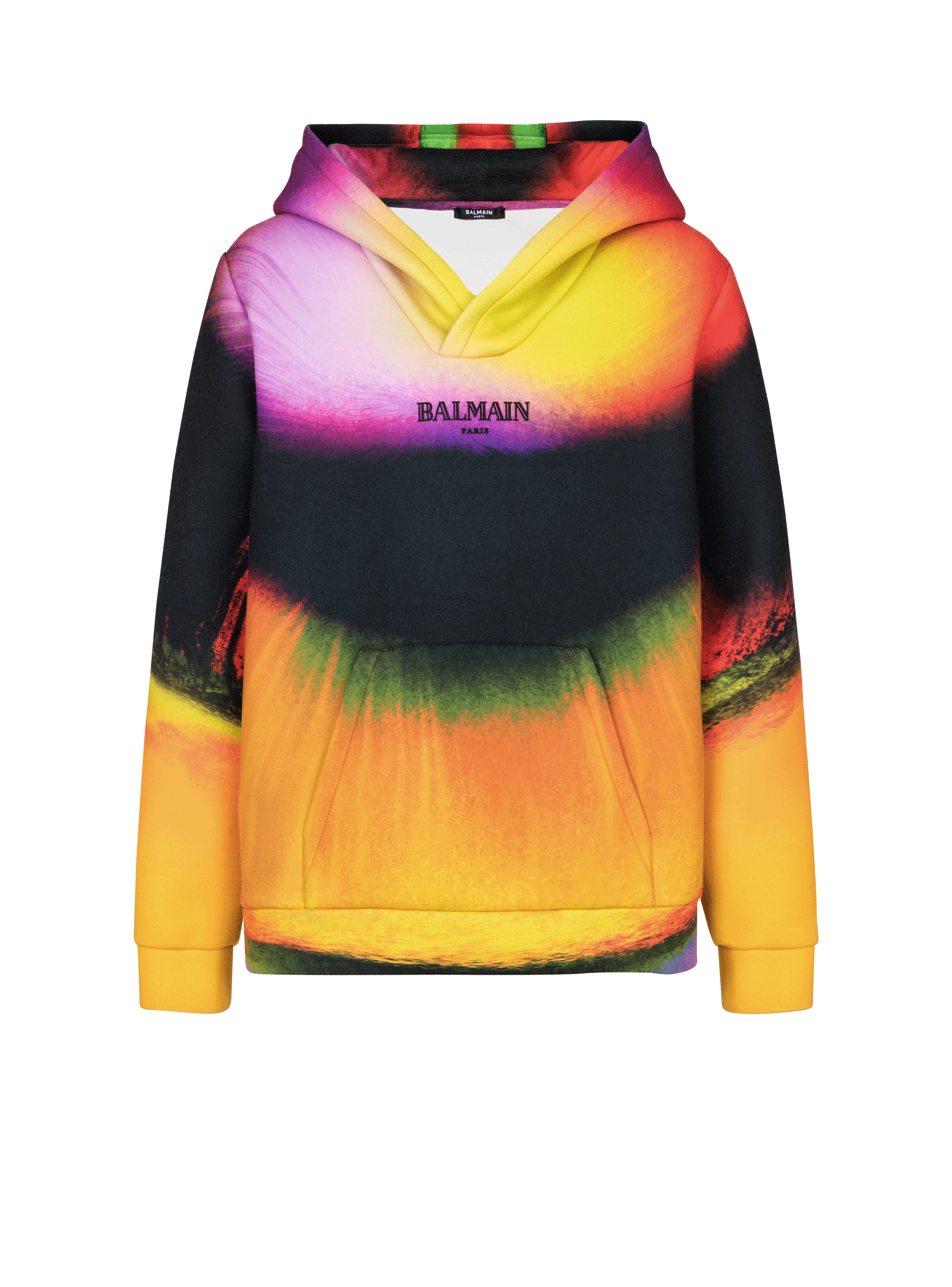 Neoprene hoodie with Ibby Njoya print