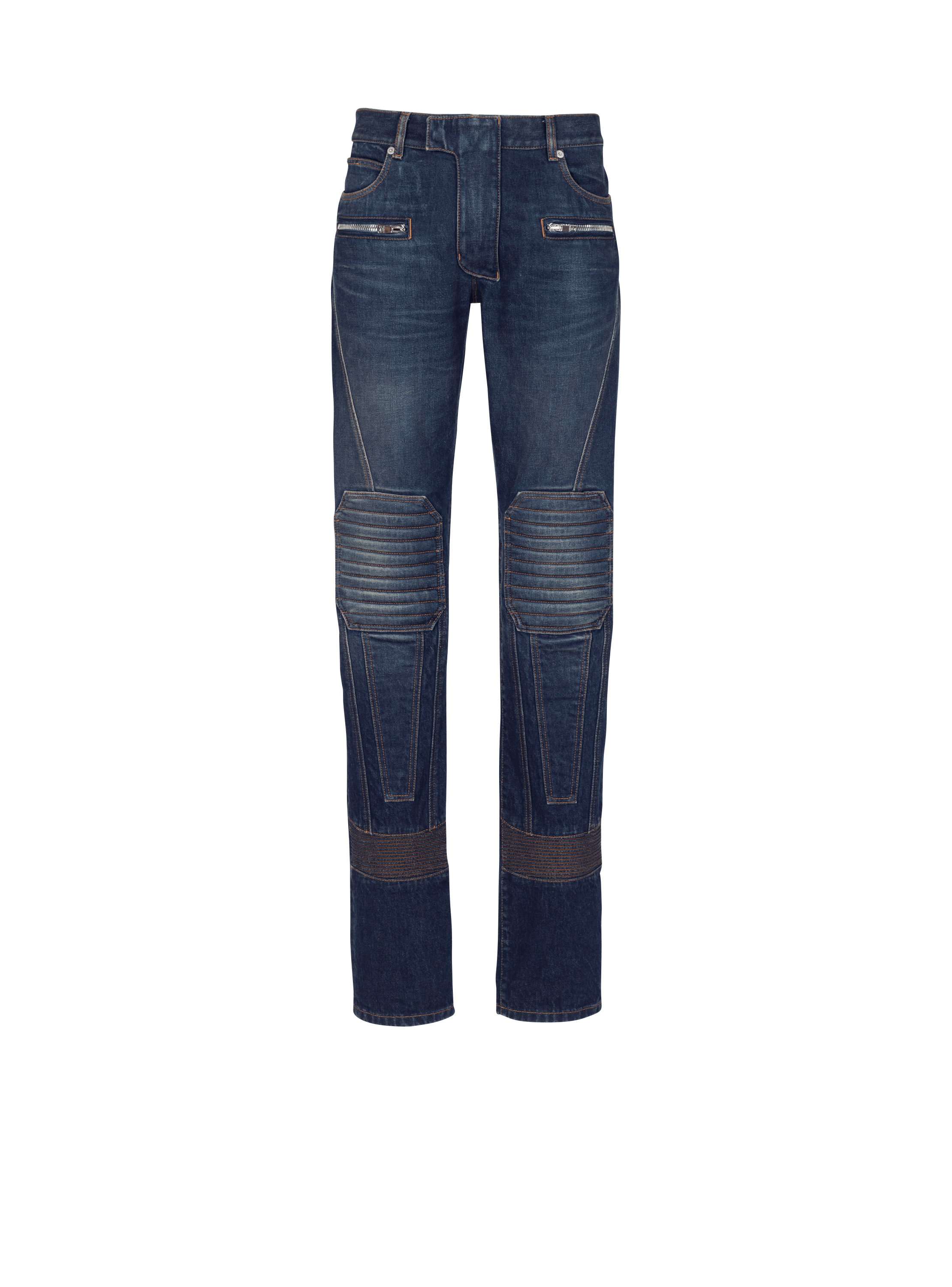 Jean Biker droit en denim