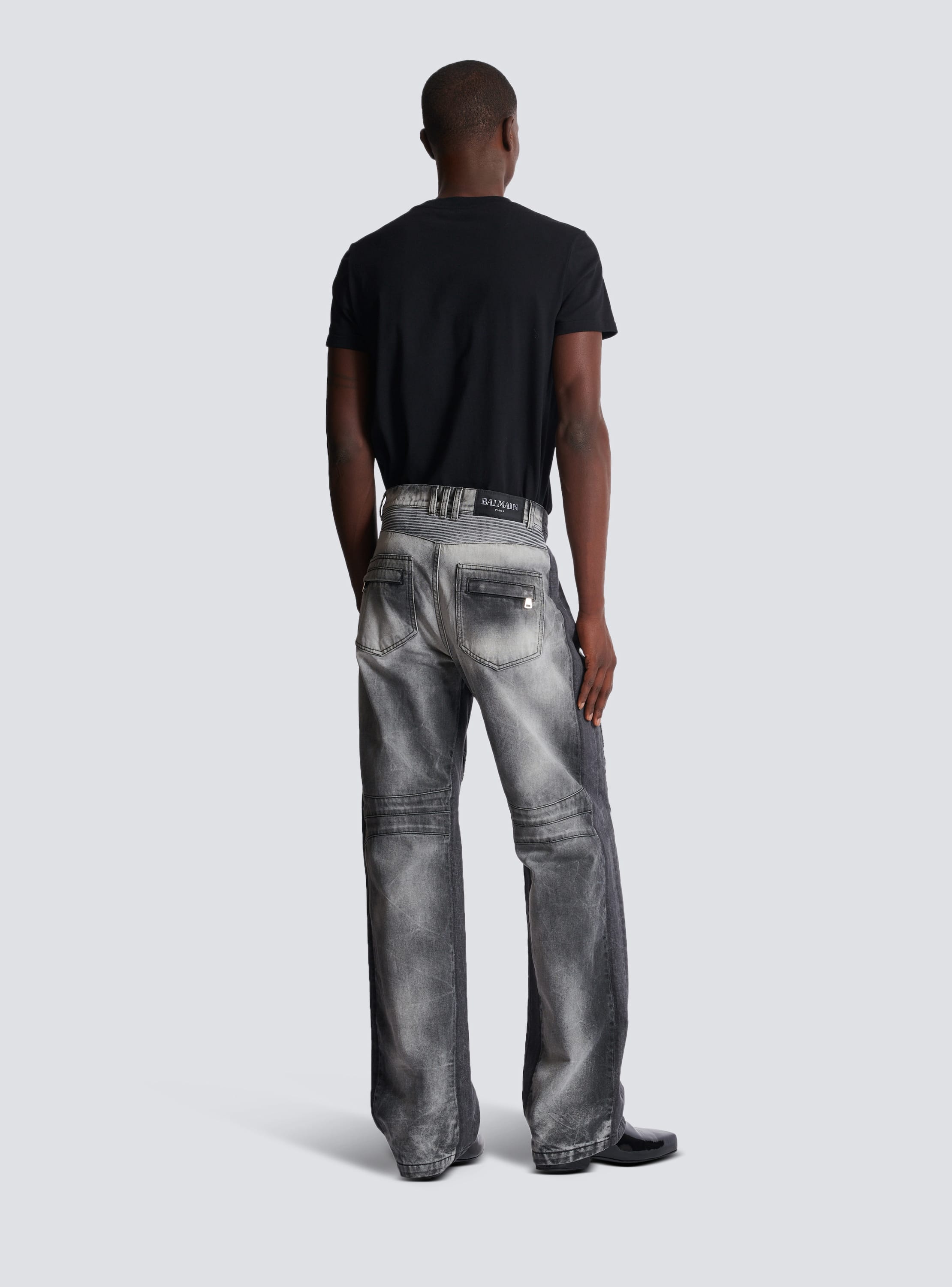 Loose fit denim biker jeans Men BALMAIN