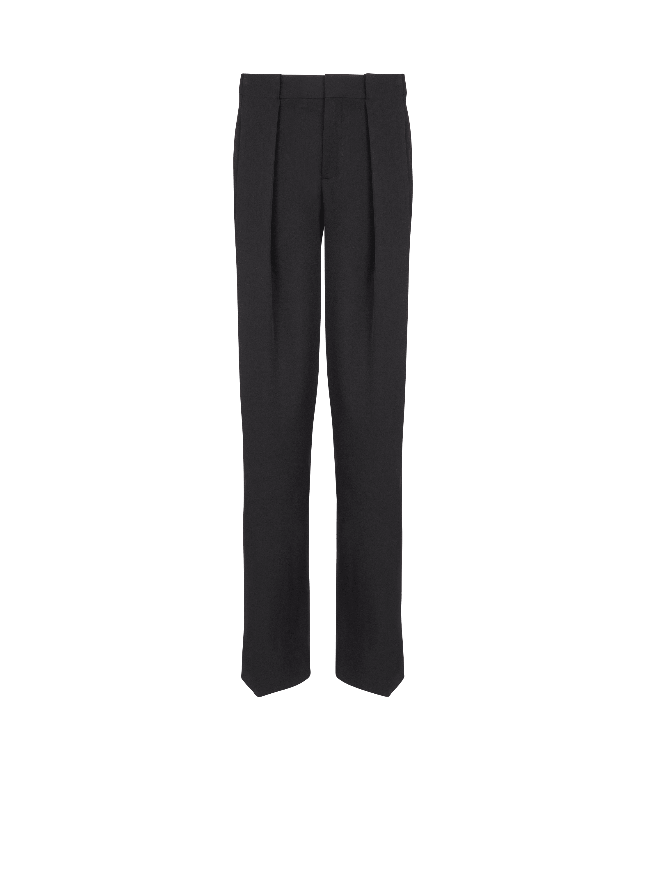 Pleated grain de poudre trousers