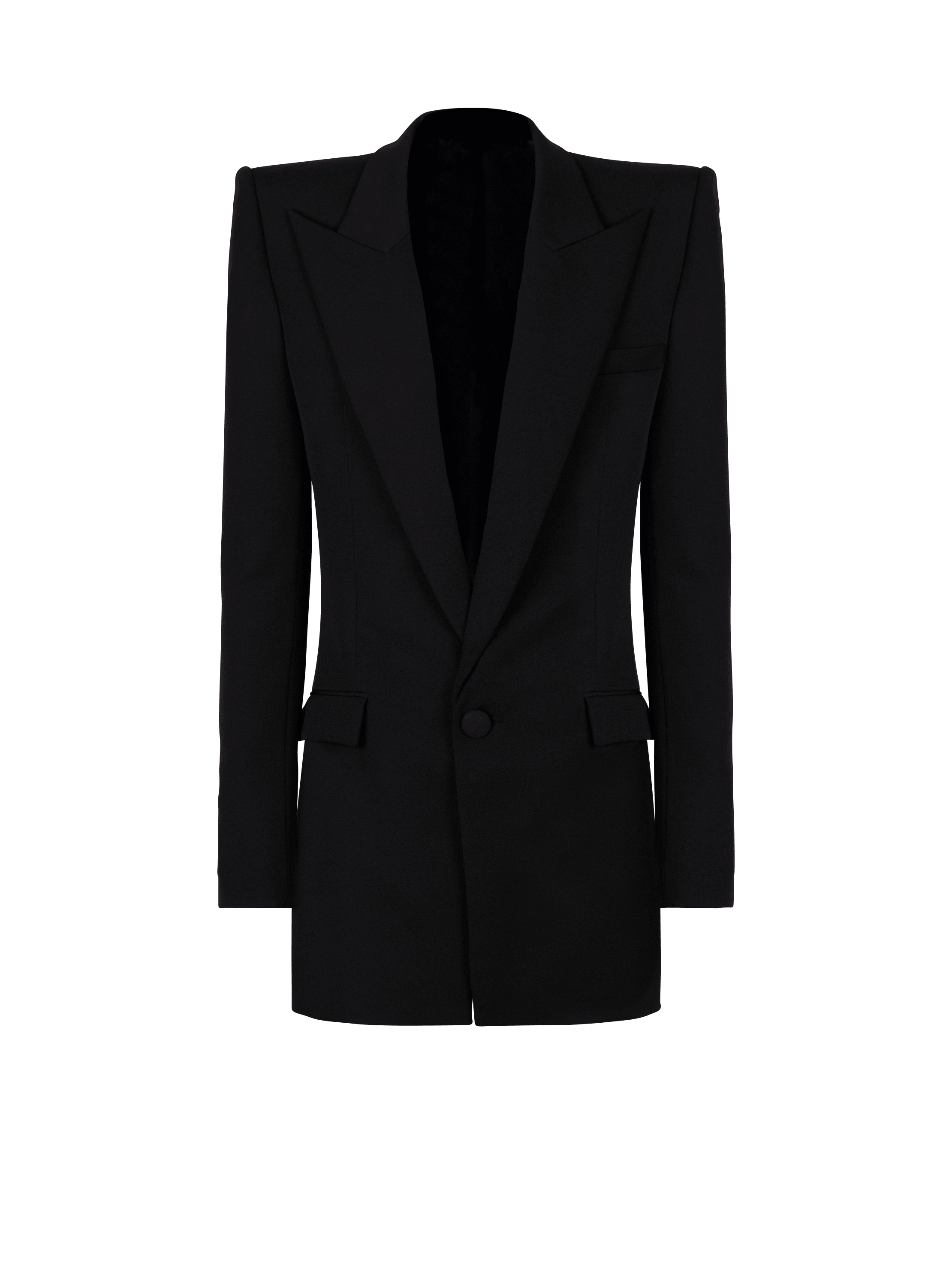 Grain de poudre 1-button jacket with shoulder pads