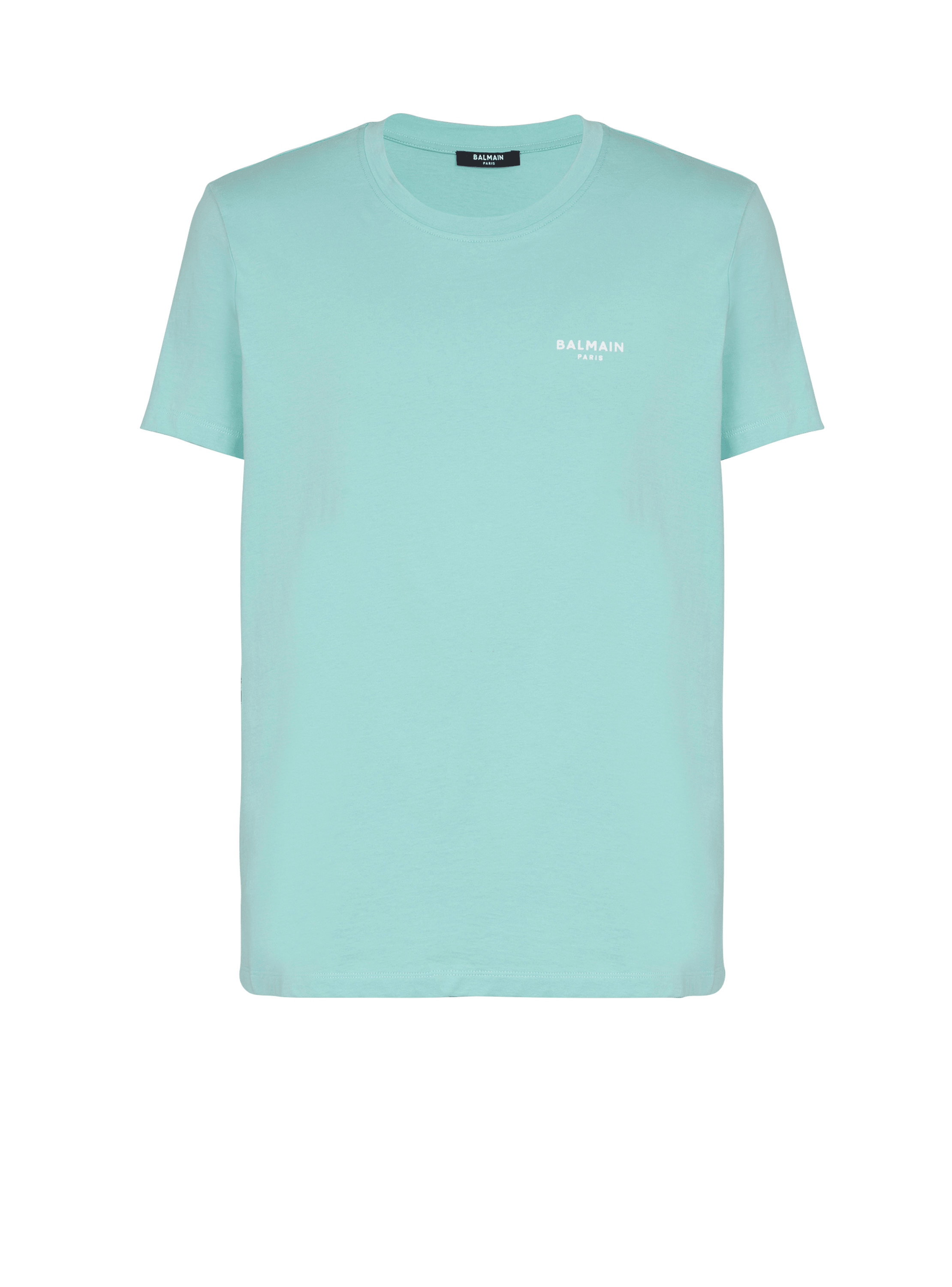 Kurzärmeliges T-Shirt mit beflocktem Balmain Paris 