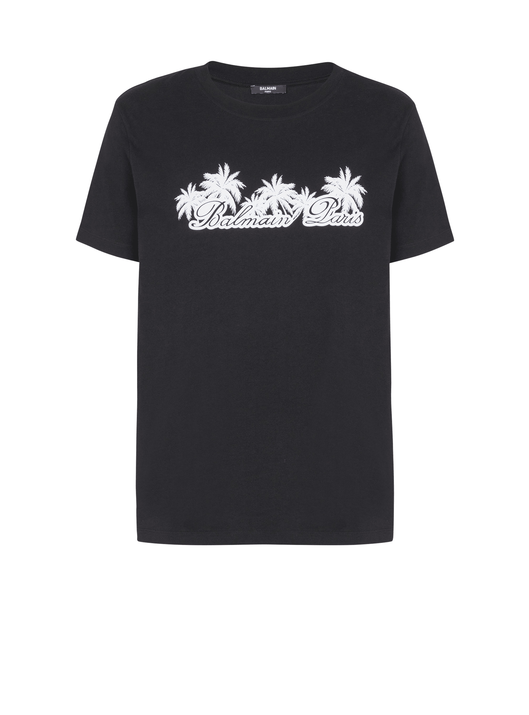 T-shirt con stampa palma Balmain iconica