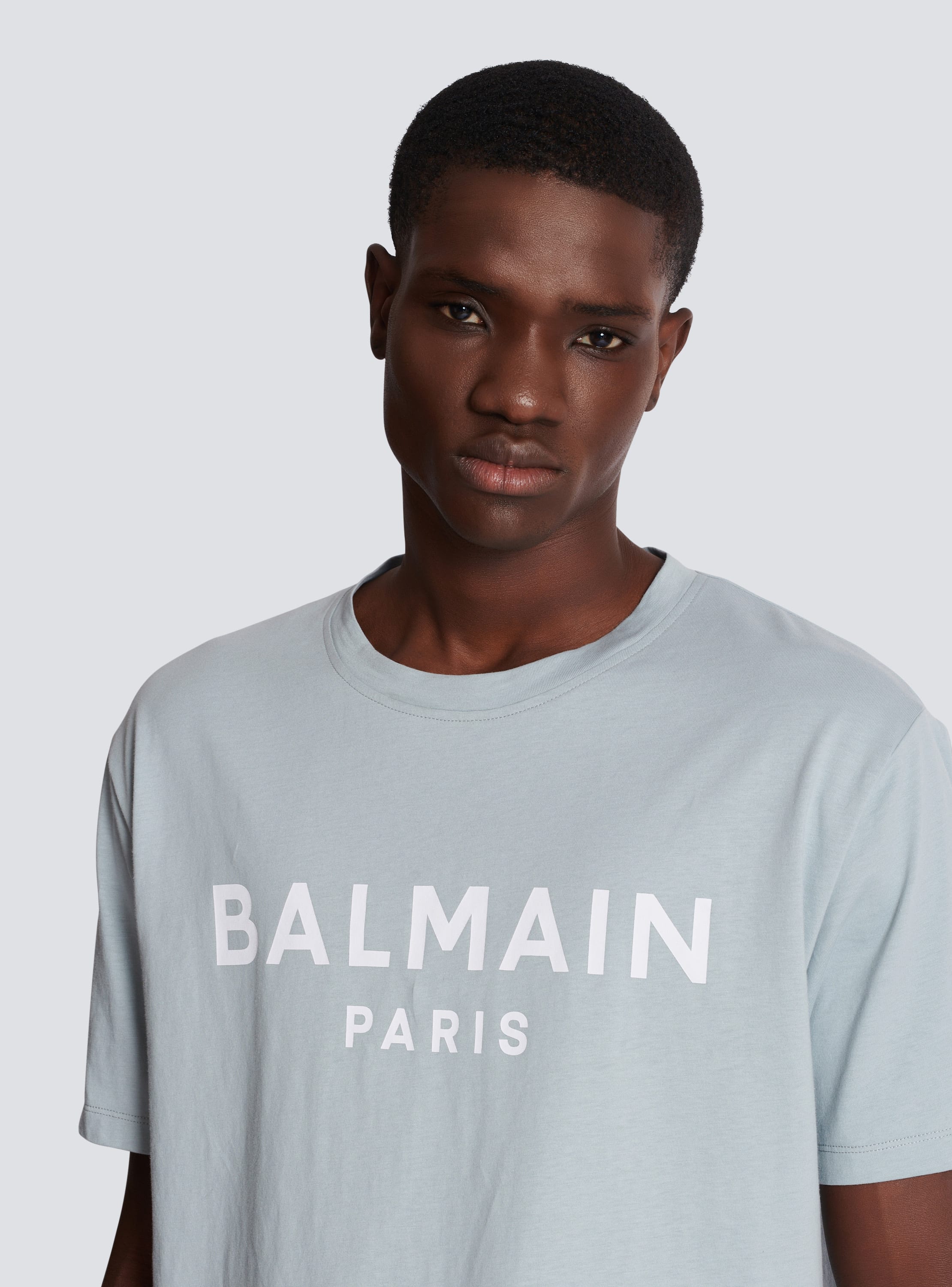 Printed Balmain Paris short sleeved T shirt