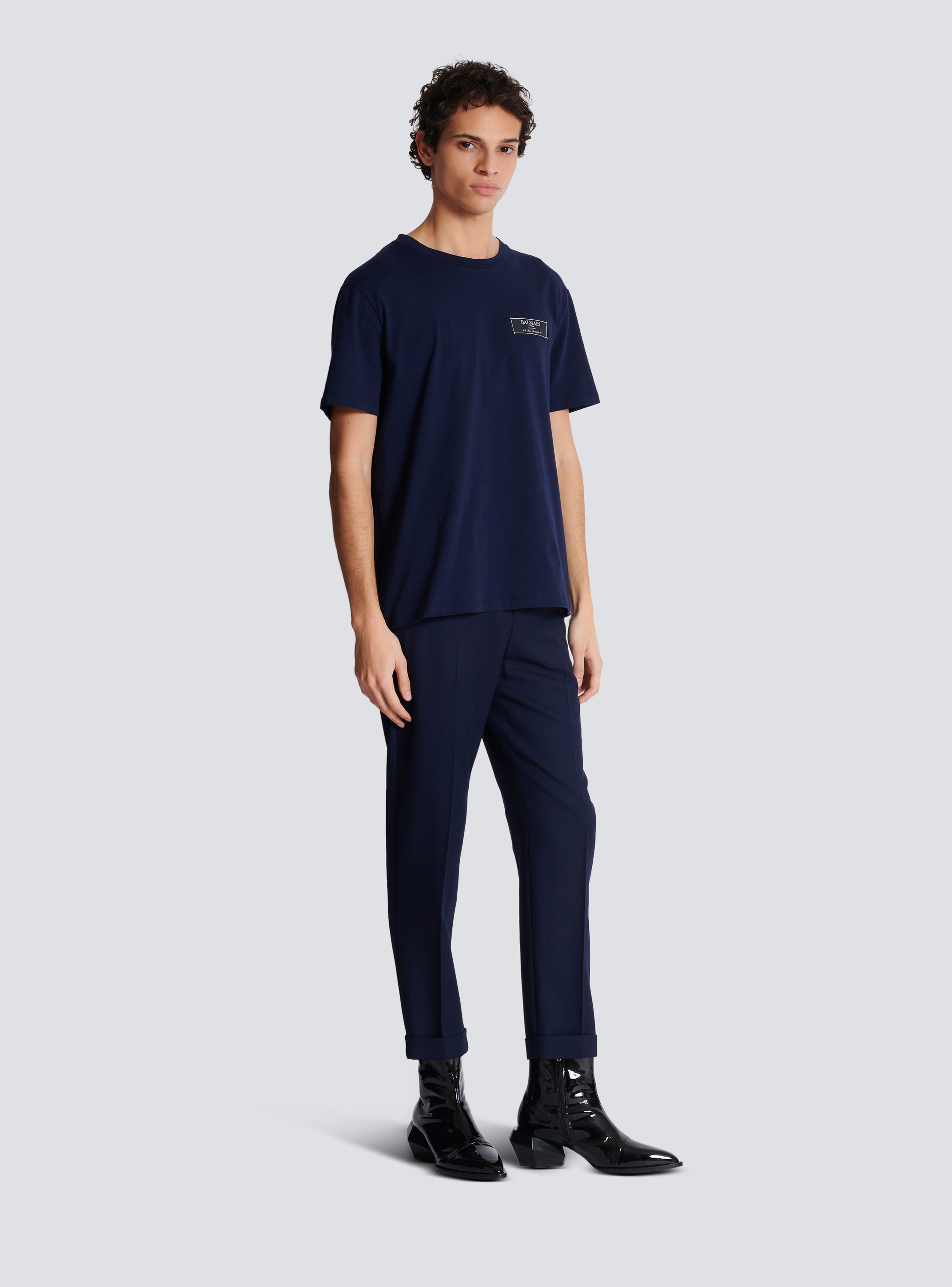 Balmain t shirt navy hotsell