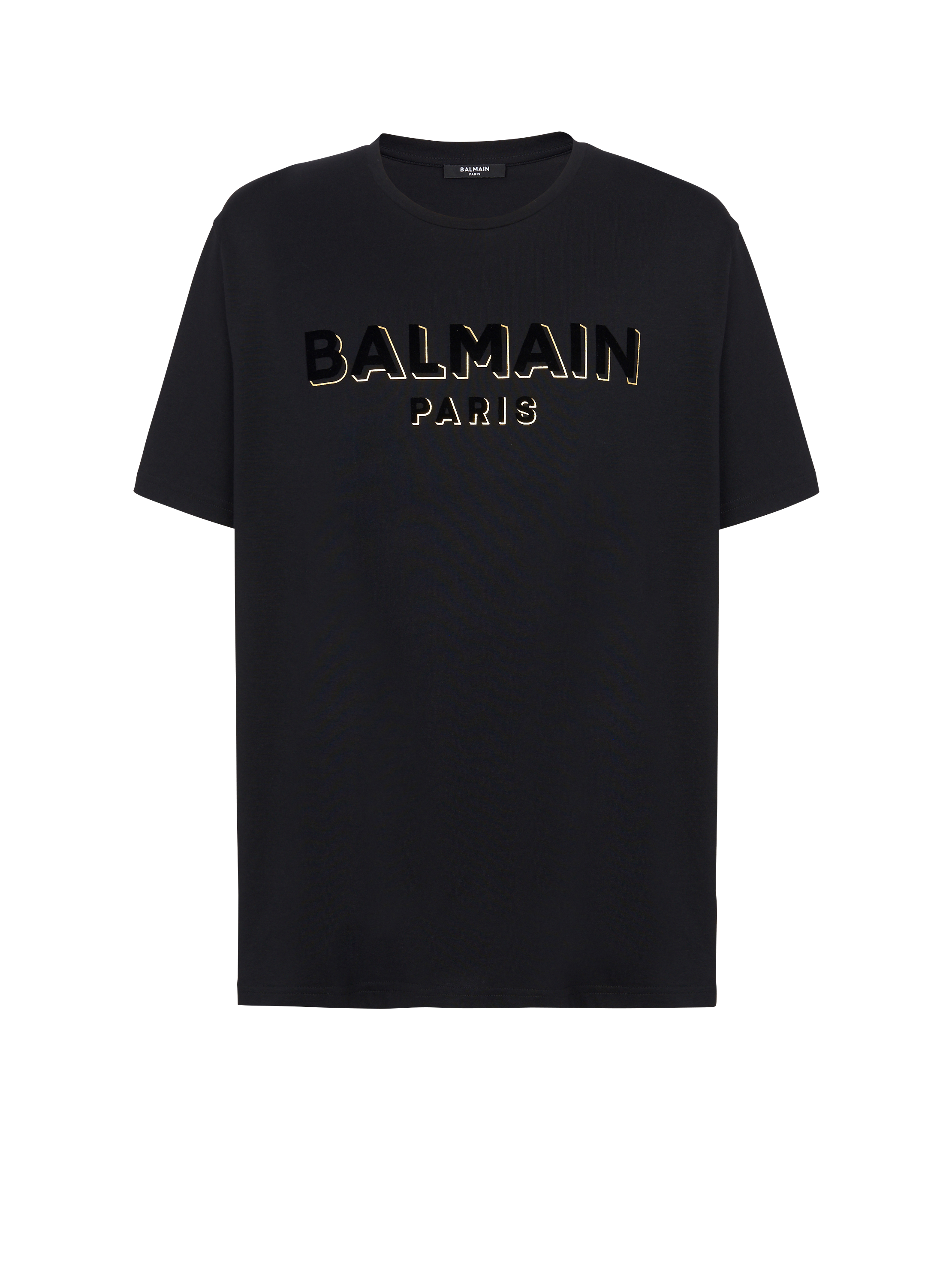 T-shirt Balmain floqué métallisé