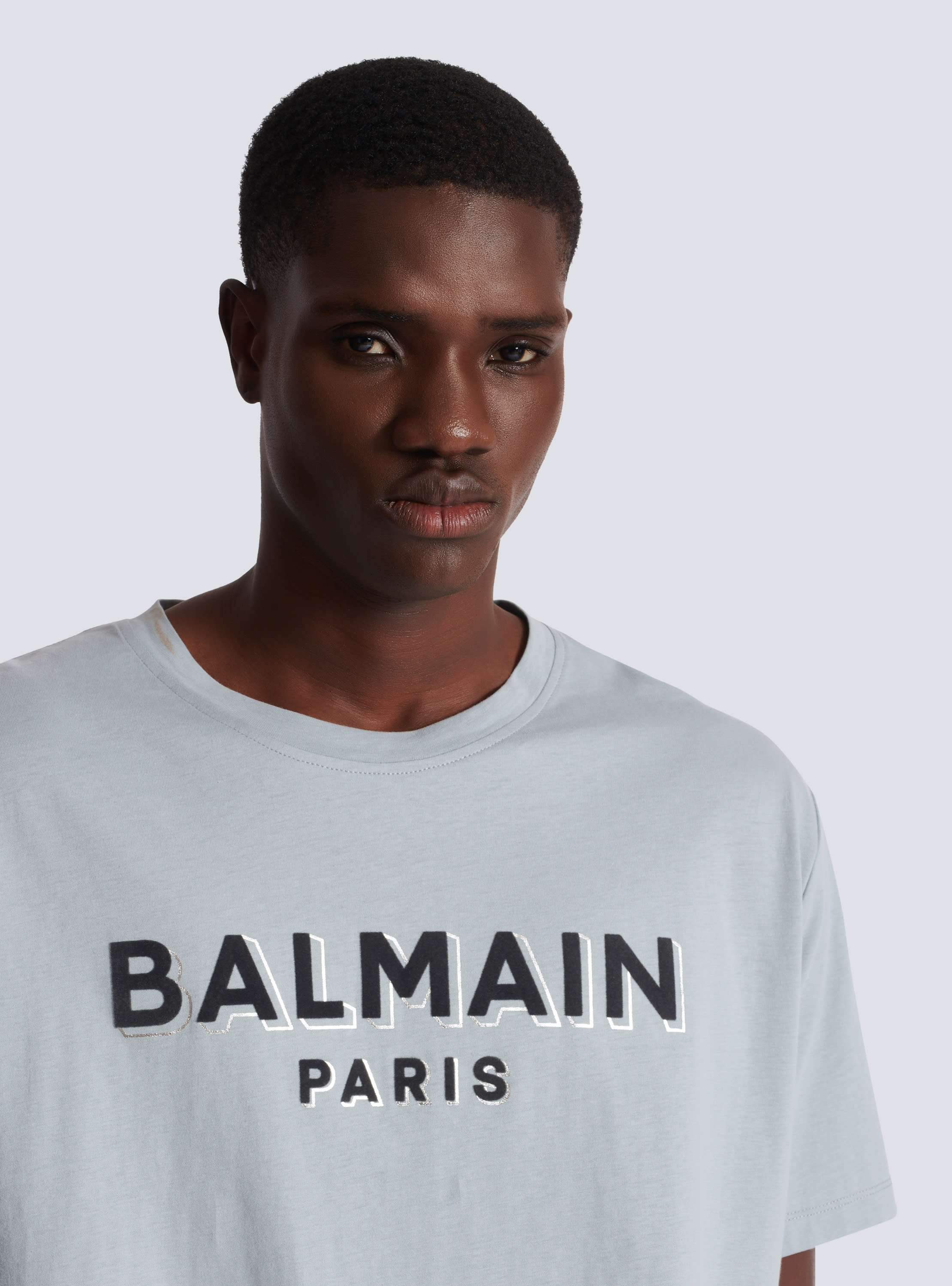 Metallic flocked Balmain T shirt