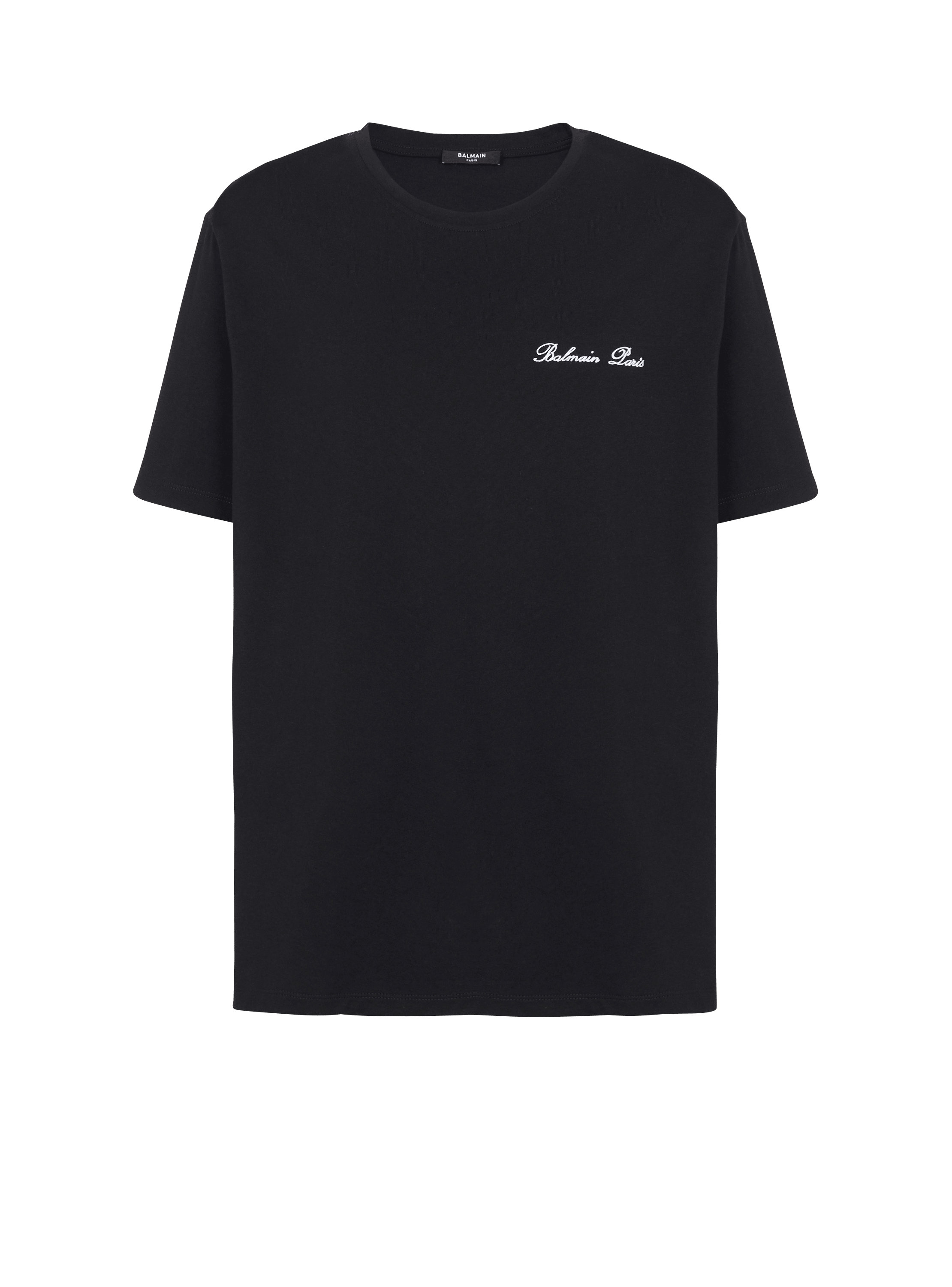 Loose T shirt with Balmain Signature embroidery Men BALMAIN