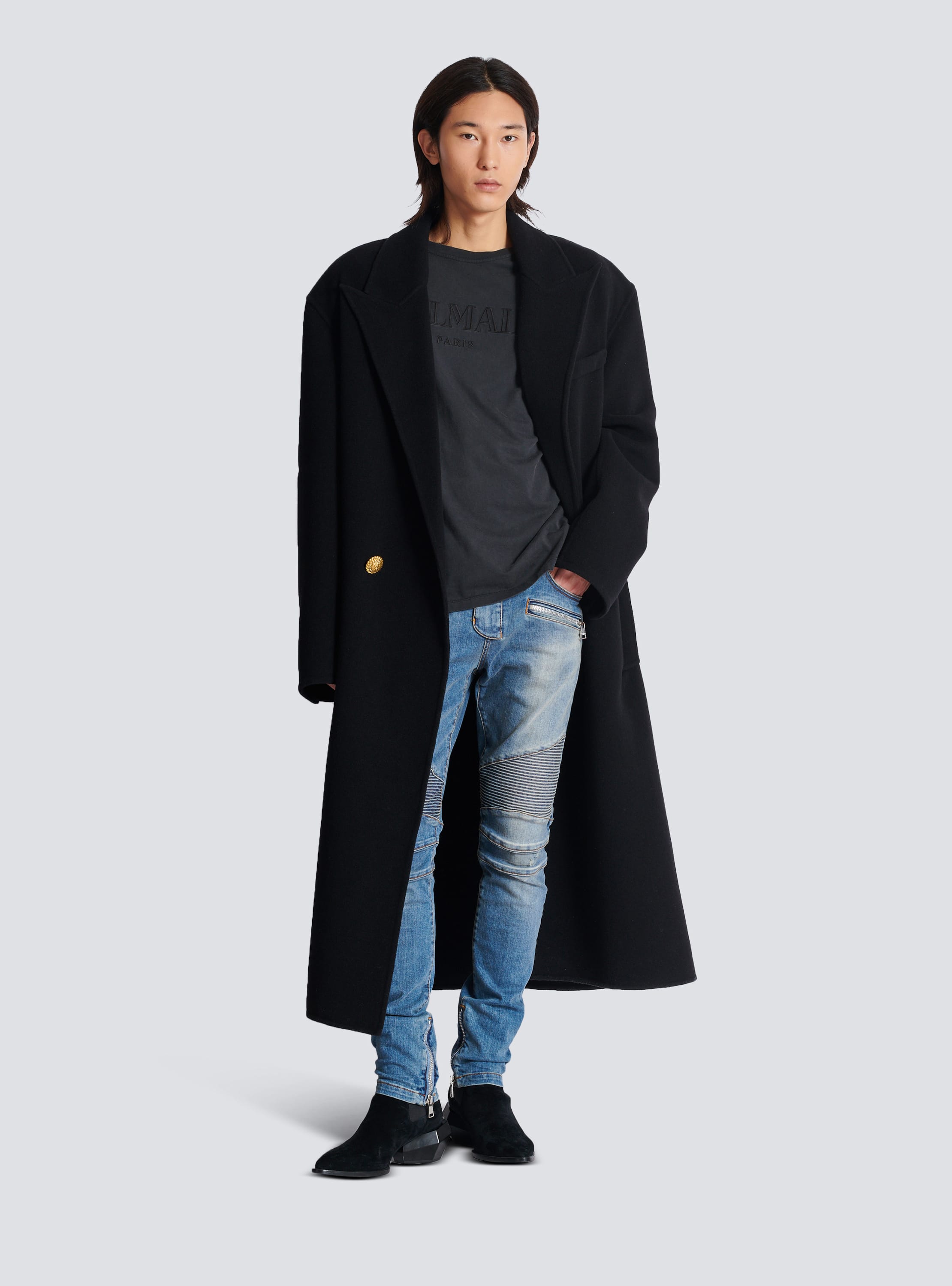 BALMAIN - 90sヴィンテージ BALMAIN カシミヤ混 ニット トラック