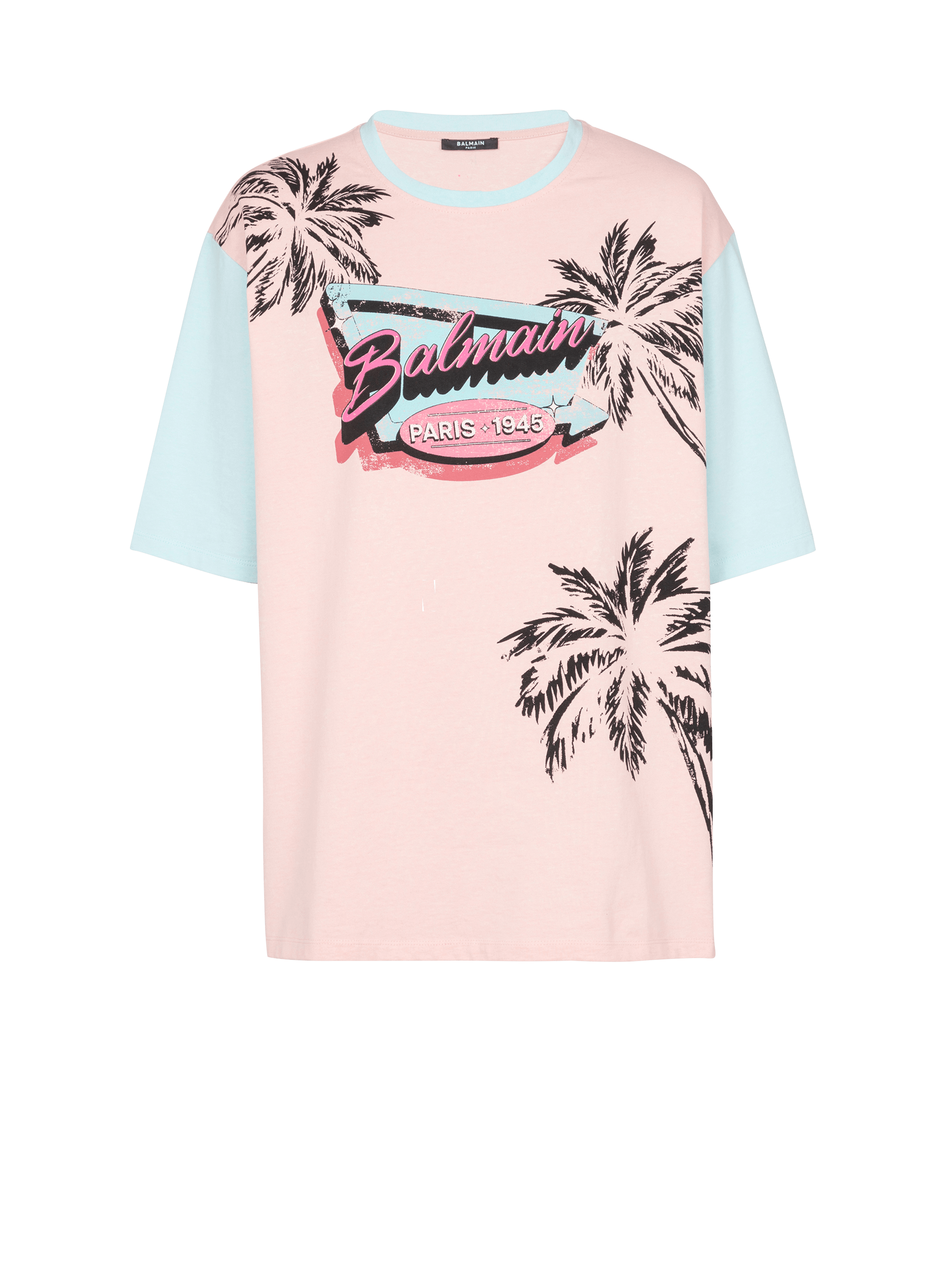 Balmain マイアミプリント ルーズフィット Tシャツ