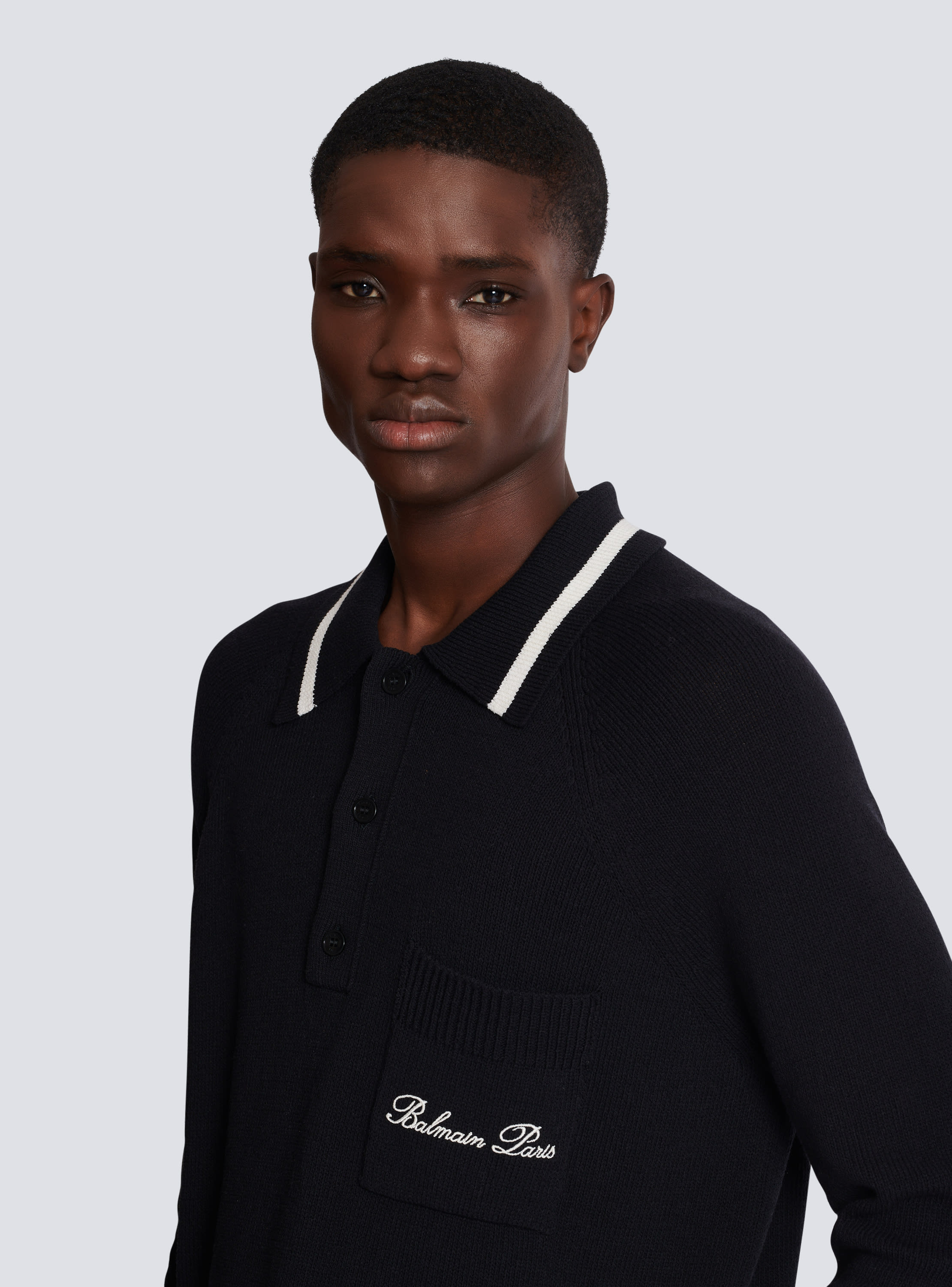 Balmain men's polo shirt hotsell