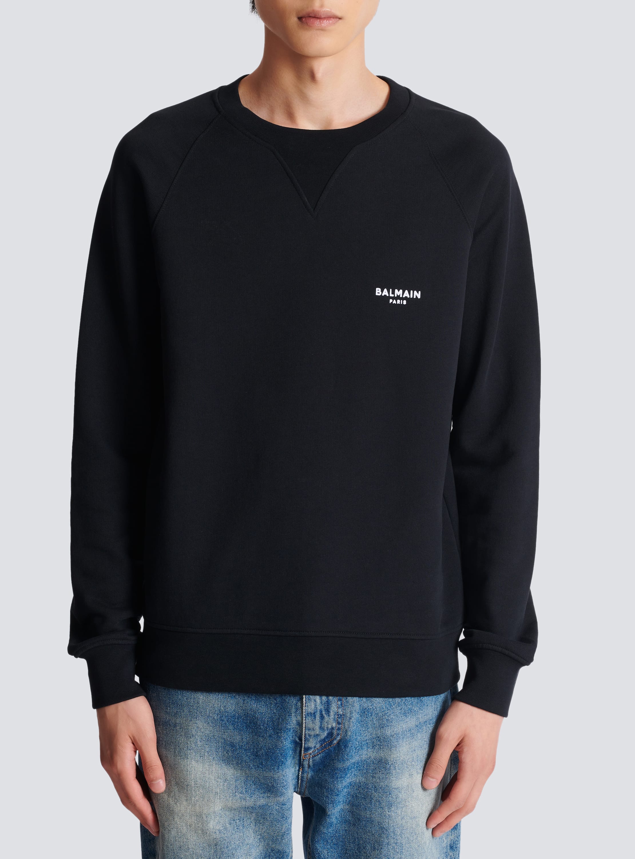 Balmain Paris flocked sweatshirt Men BALMAIN