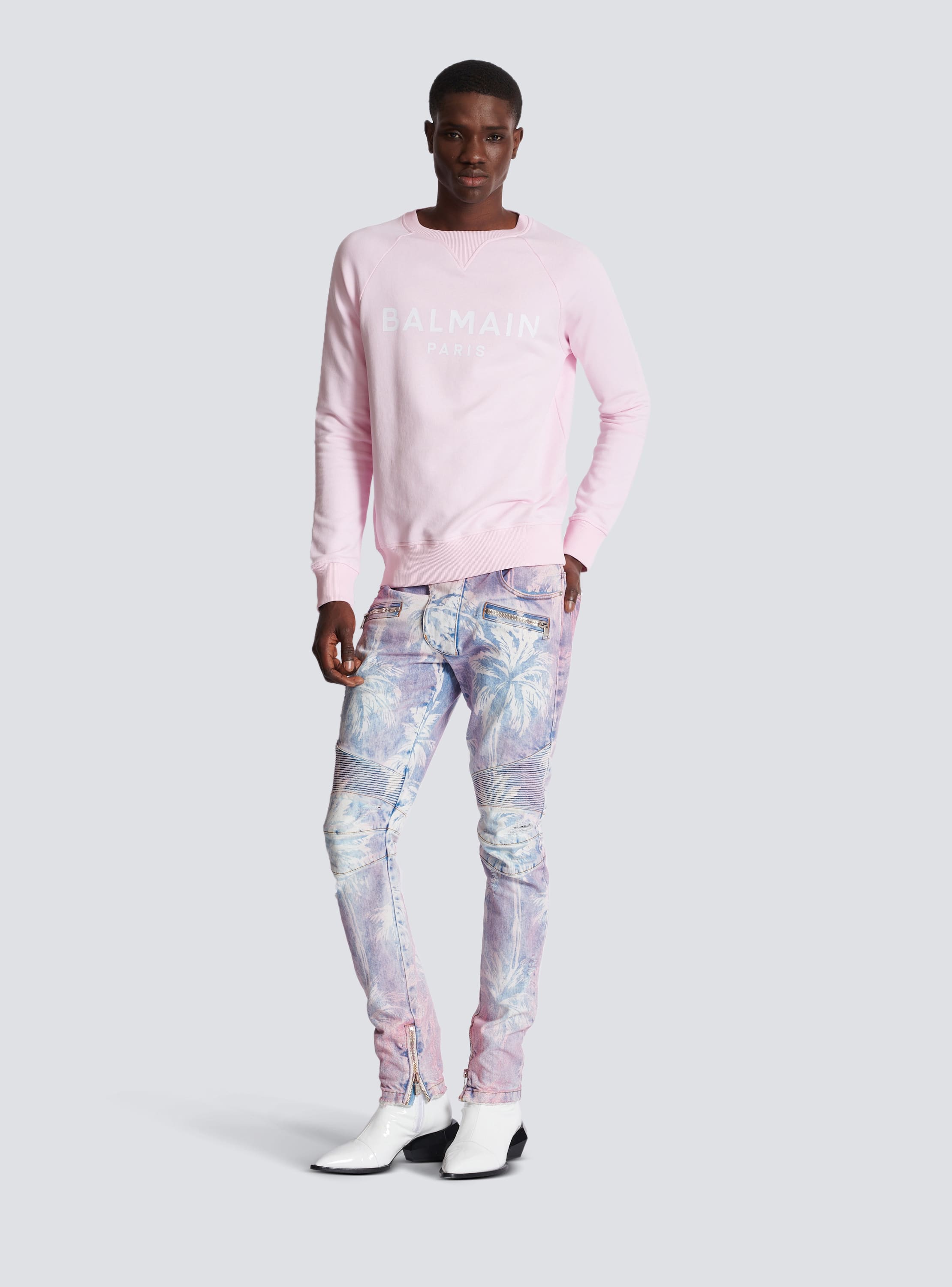 Sweatshirt mit Balmain Paris-Print