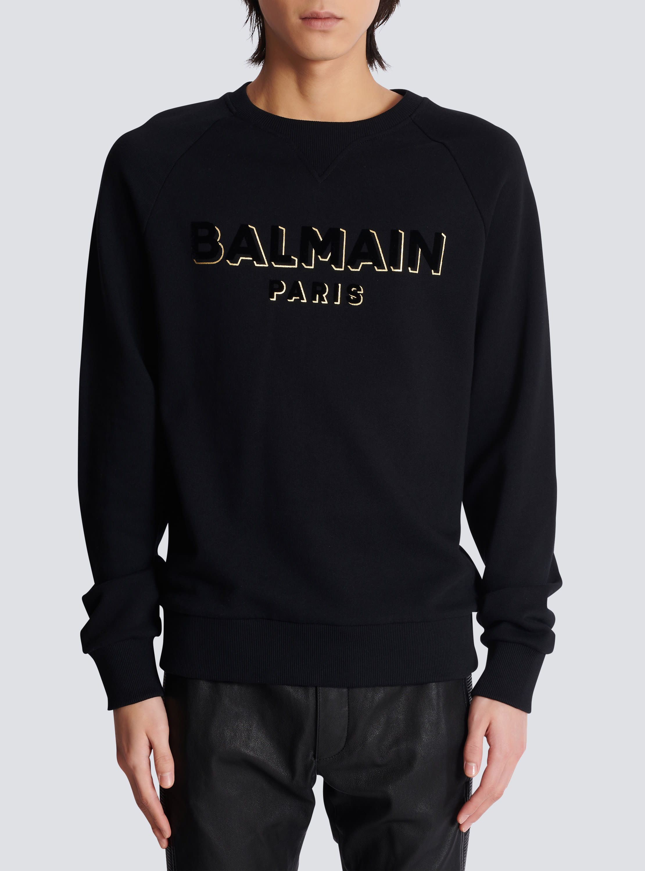 Metallic flocked Balmain sweatshirt