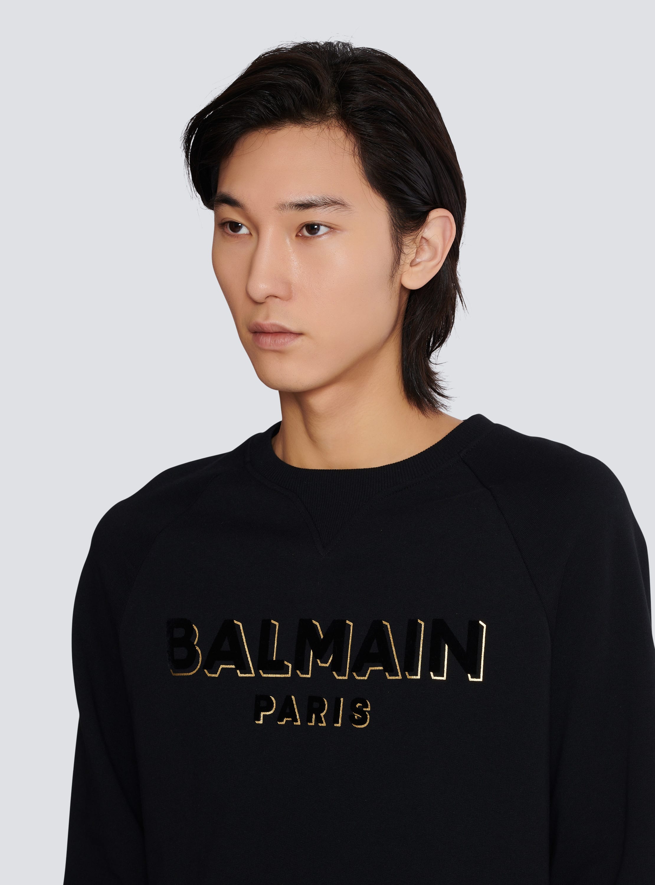 Metallic flocked Balmain sweatshirt