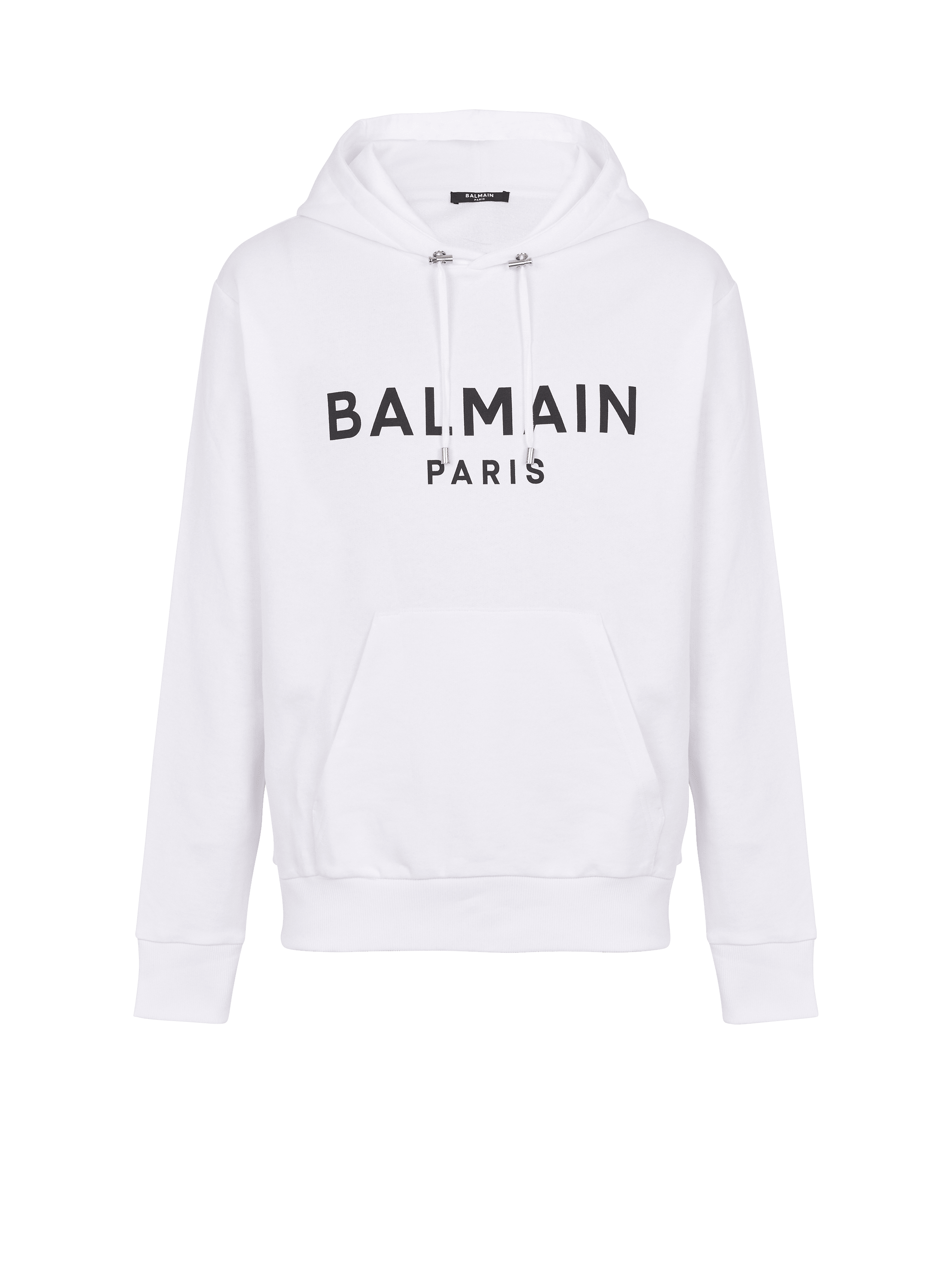 Felpa con cappuccio con stampa Balmain Paris Uomo BALMAIN