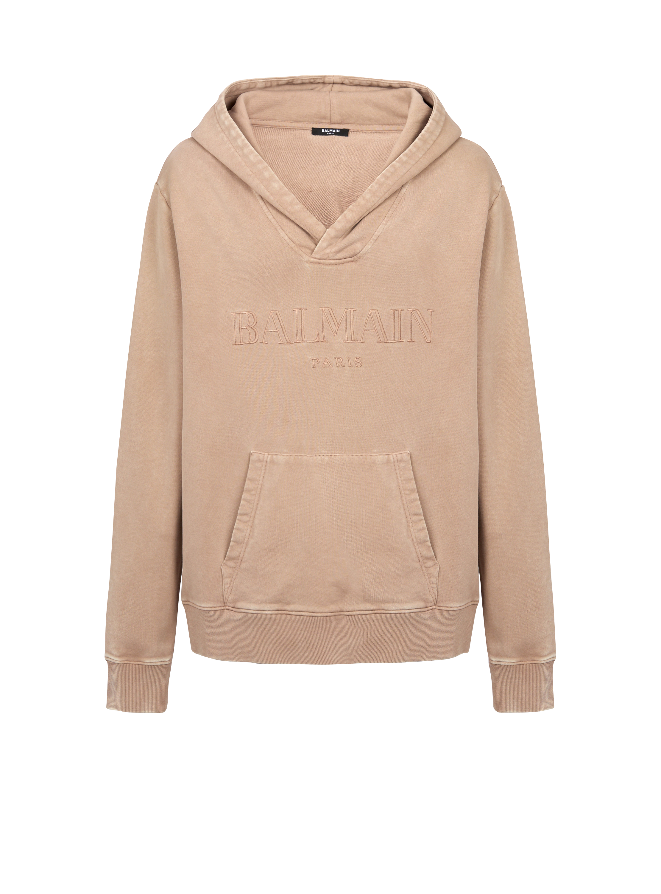 Hoodie with vintage Balmain embroidery