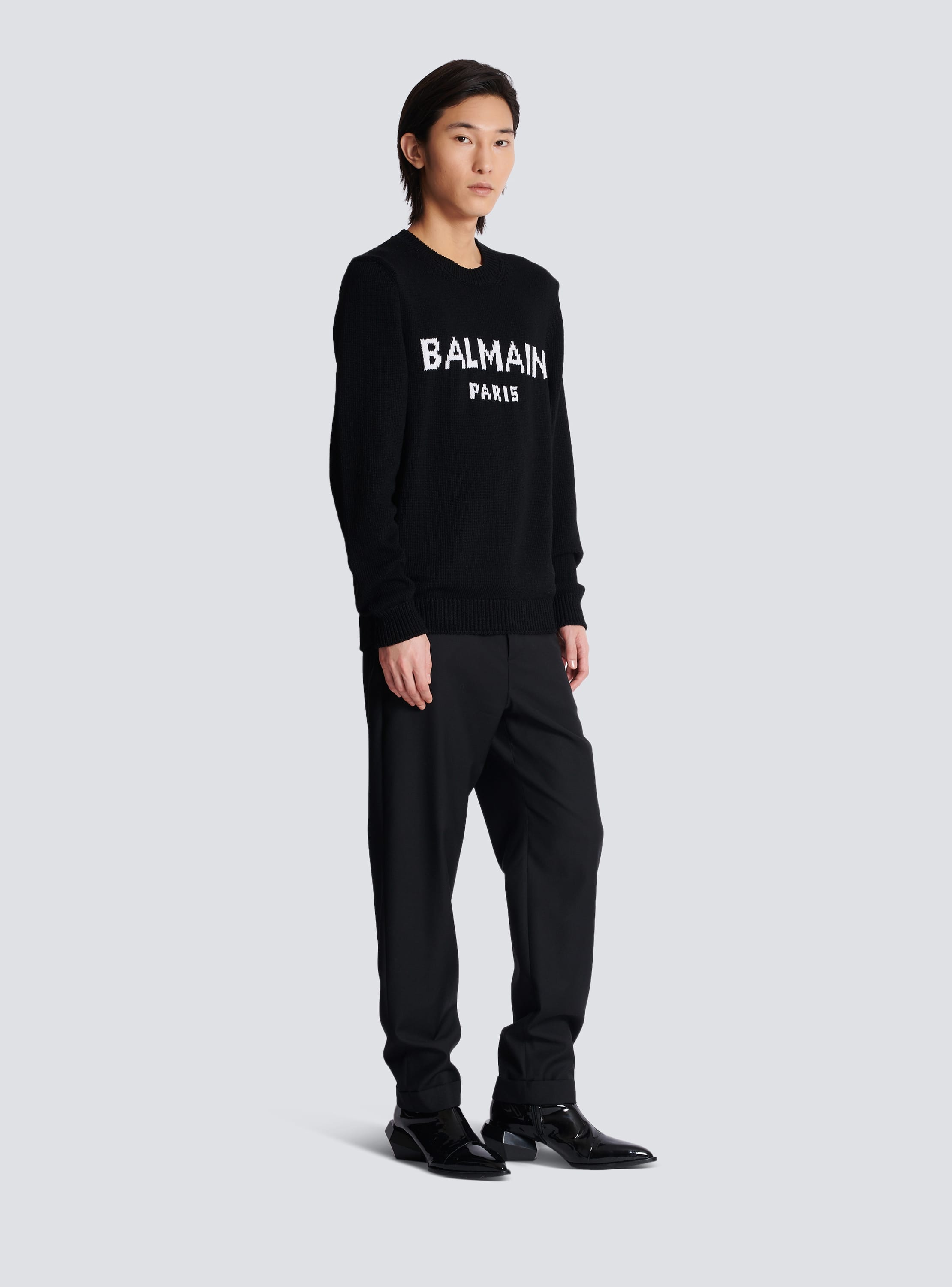 Wool Balmain Paris jumper black Men BALMAIN