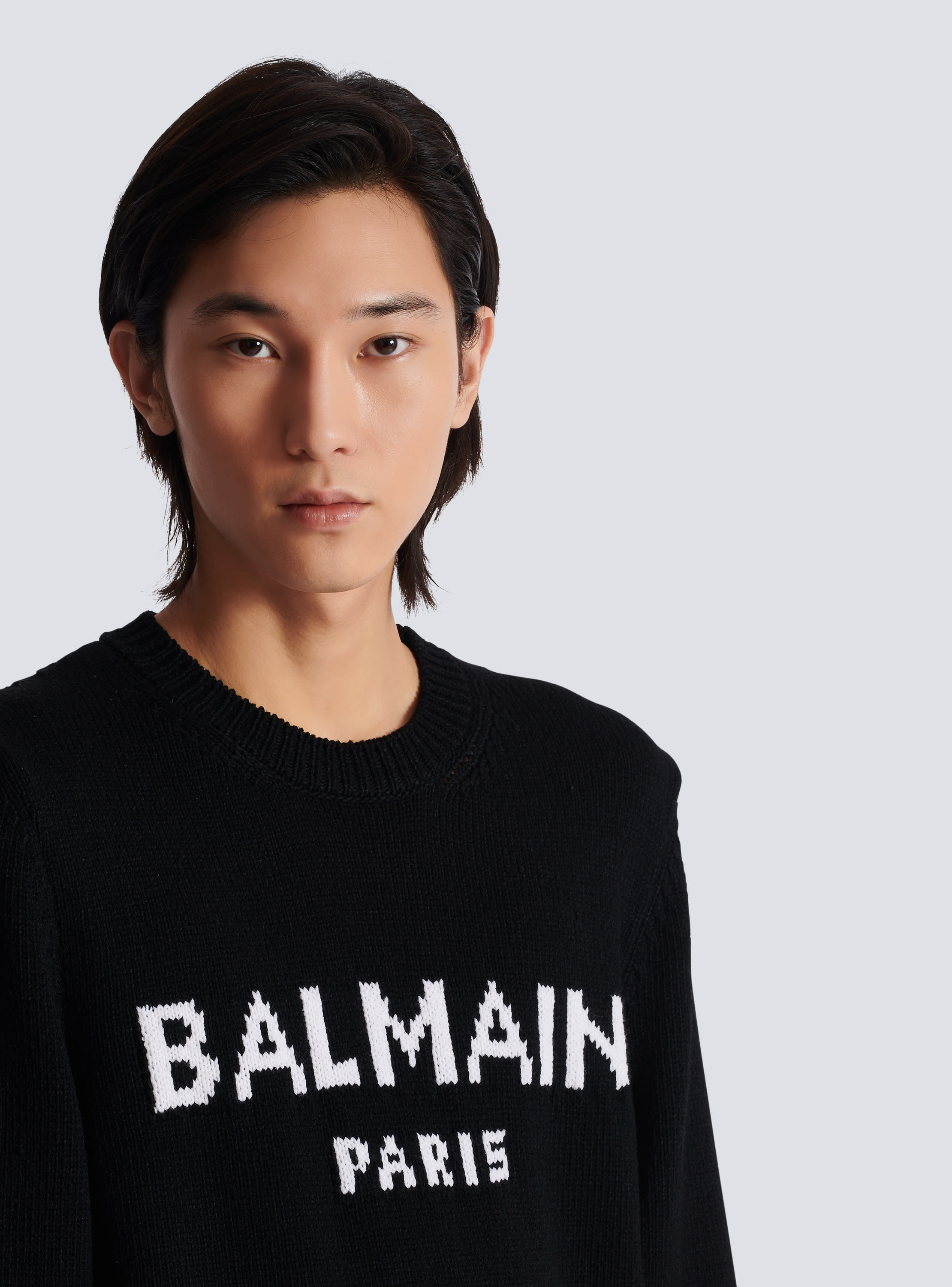 Wool Balmain Paris jumper black Men BALMAIN