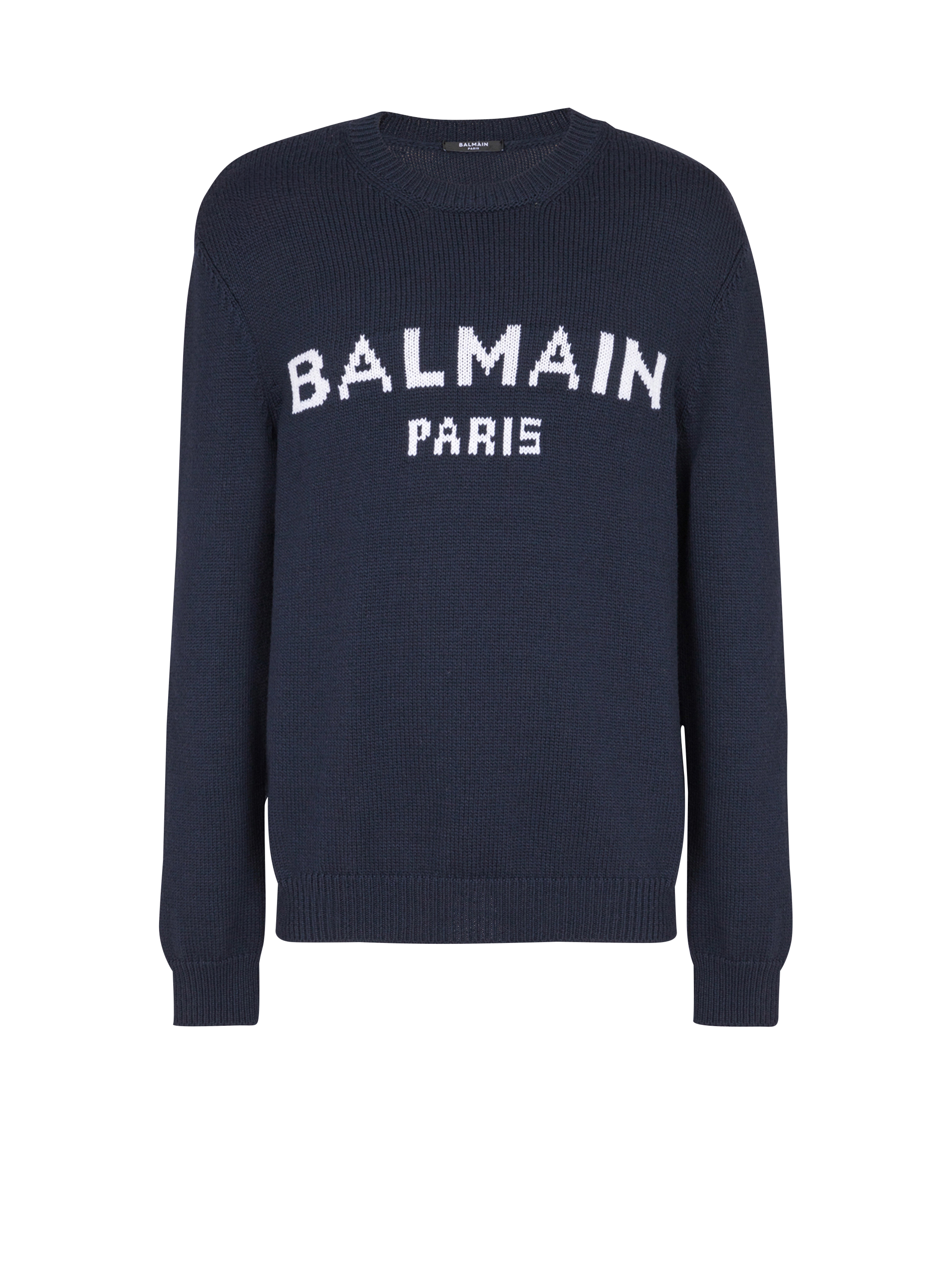 balmain paris Pull en laine Balmain Paris bleu marine - Homme