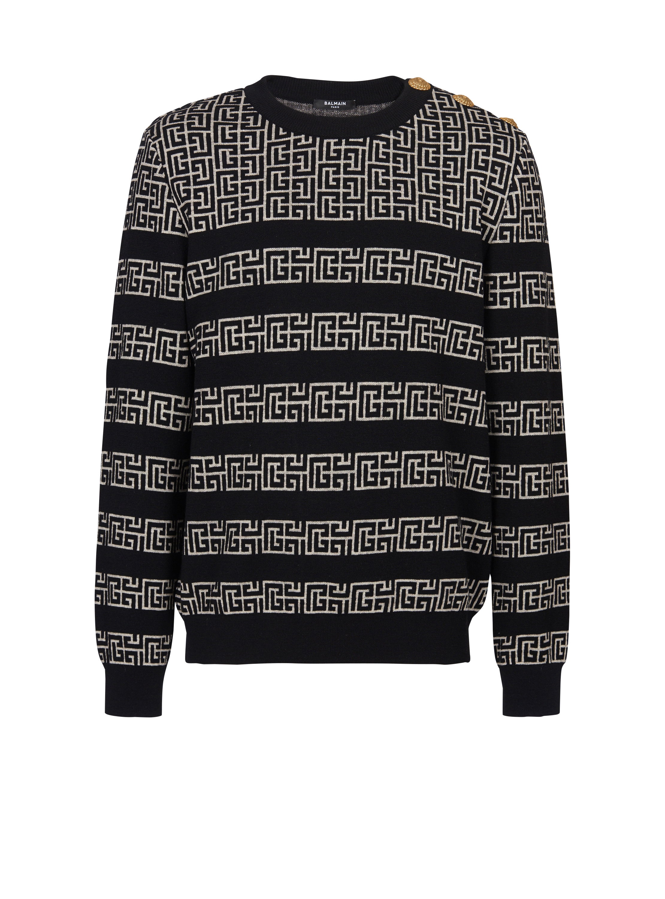 Striped PB Labyrinth wool and linen jumper