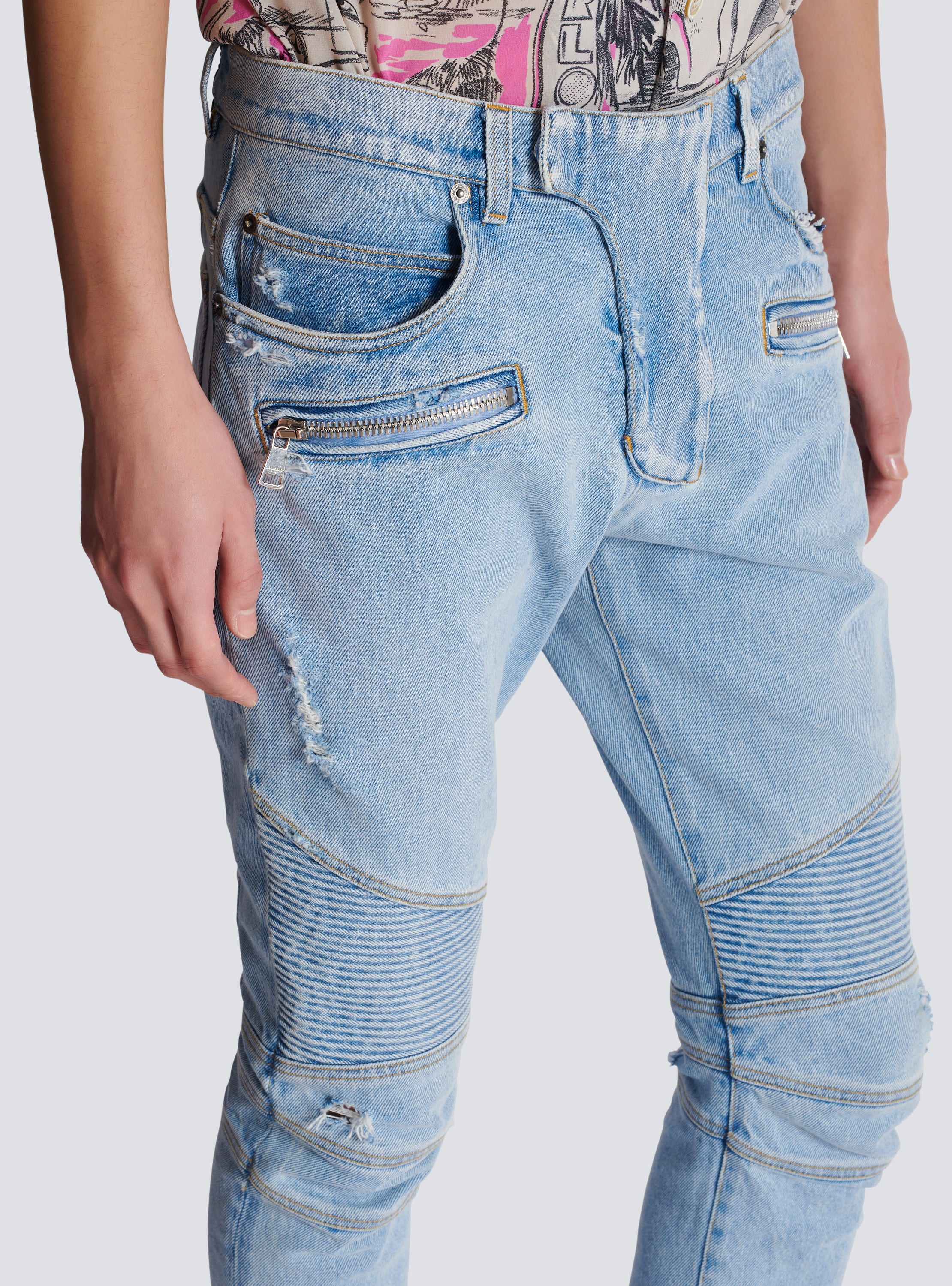 Biker jeans for cheap best sale