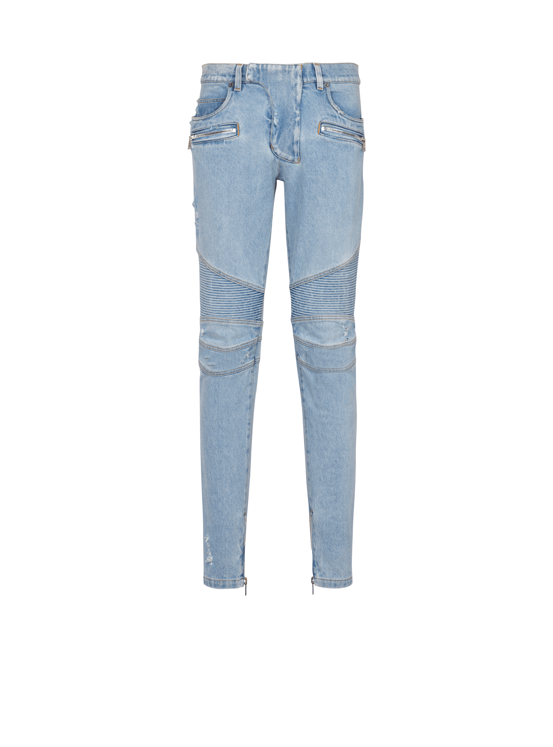 Jean Biker en denim Light Blue 