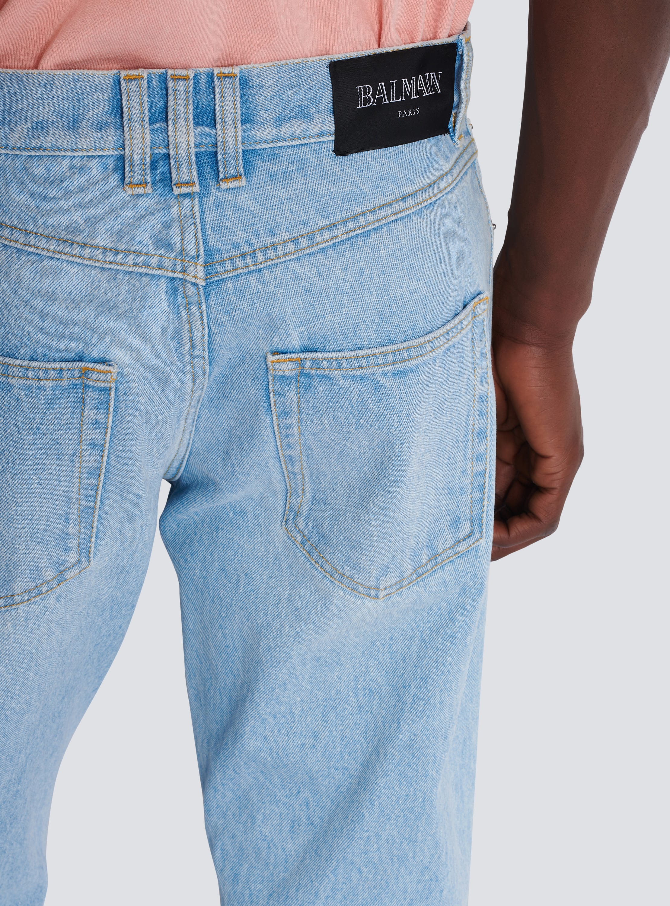 Light blue regular-fit denim jeans