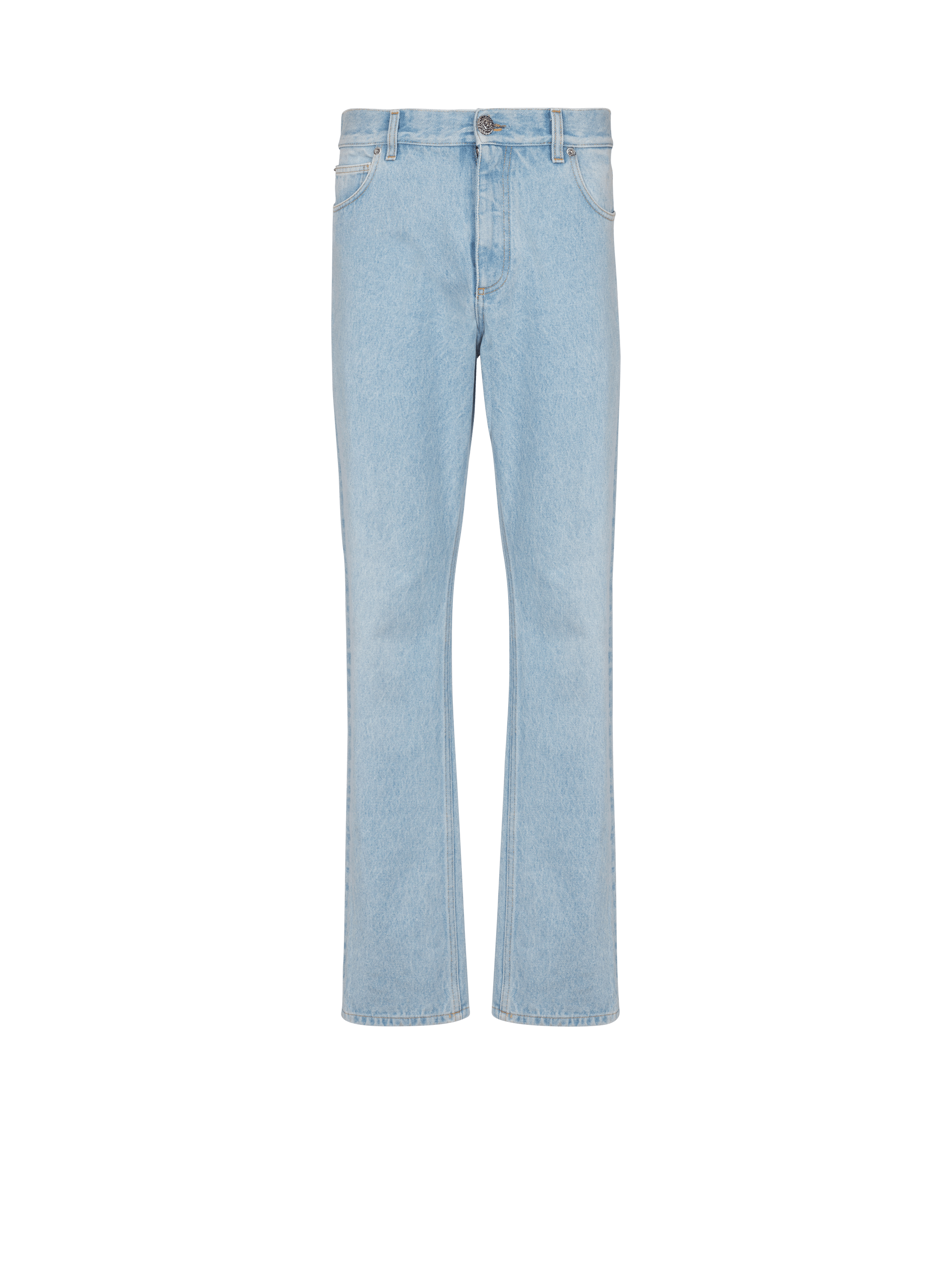 Reguläre Jeans aus hellblauem Denim 