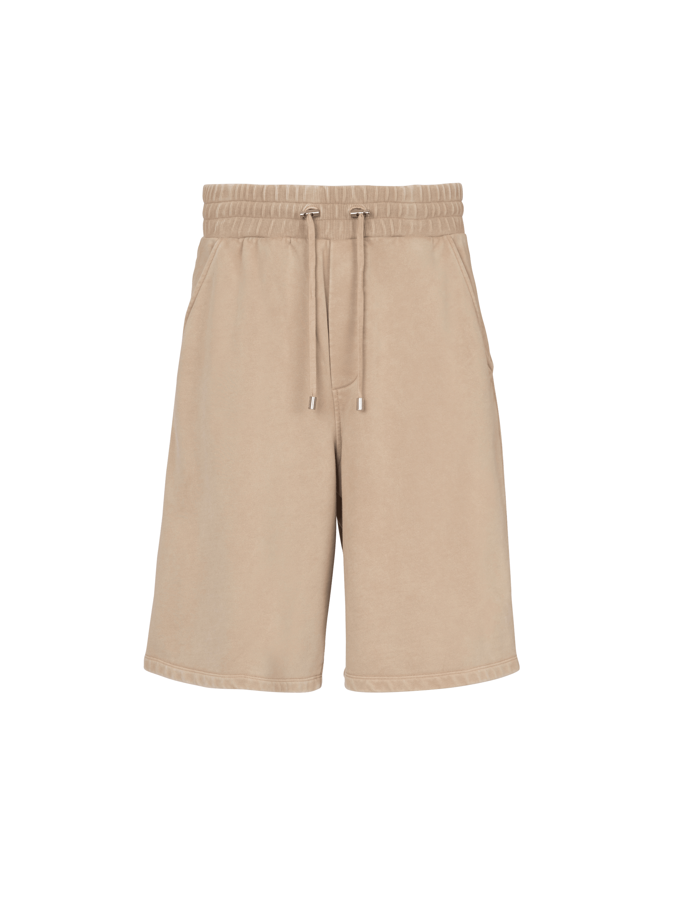 Cotton Bermuda shorts with vintage Balmain embroidery